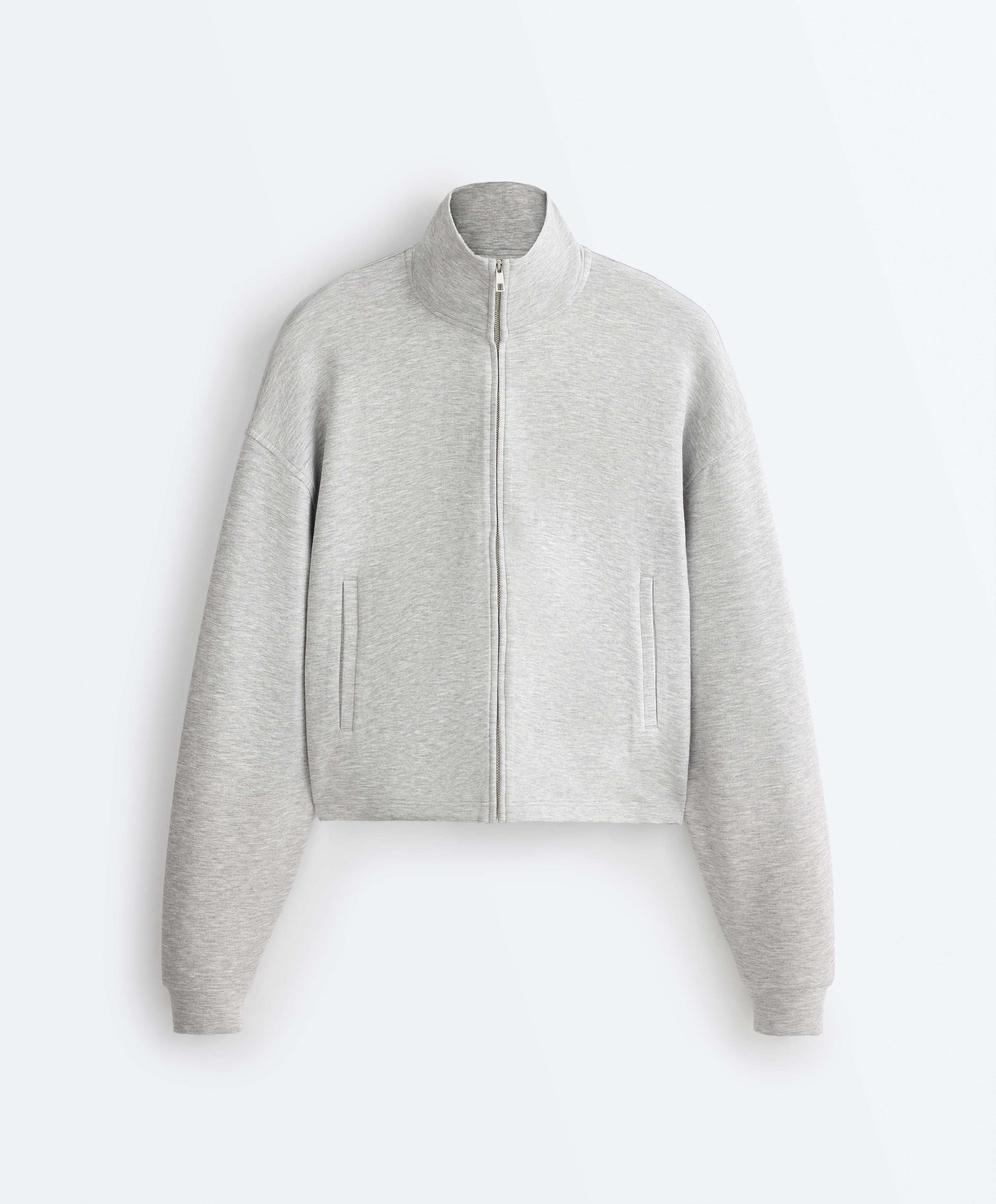 Mélange piqué jacket