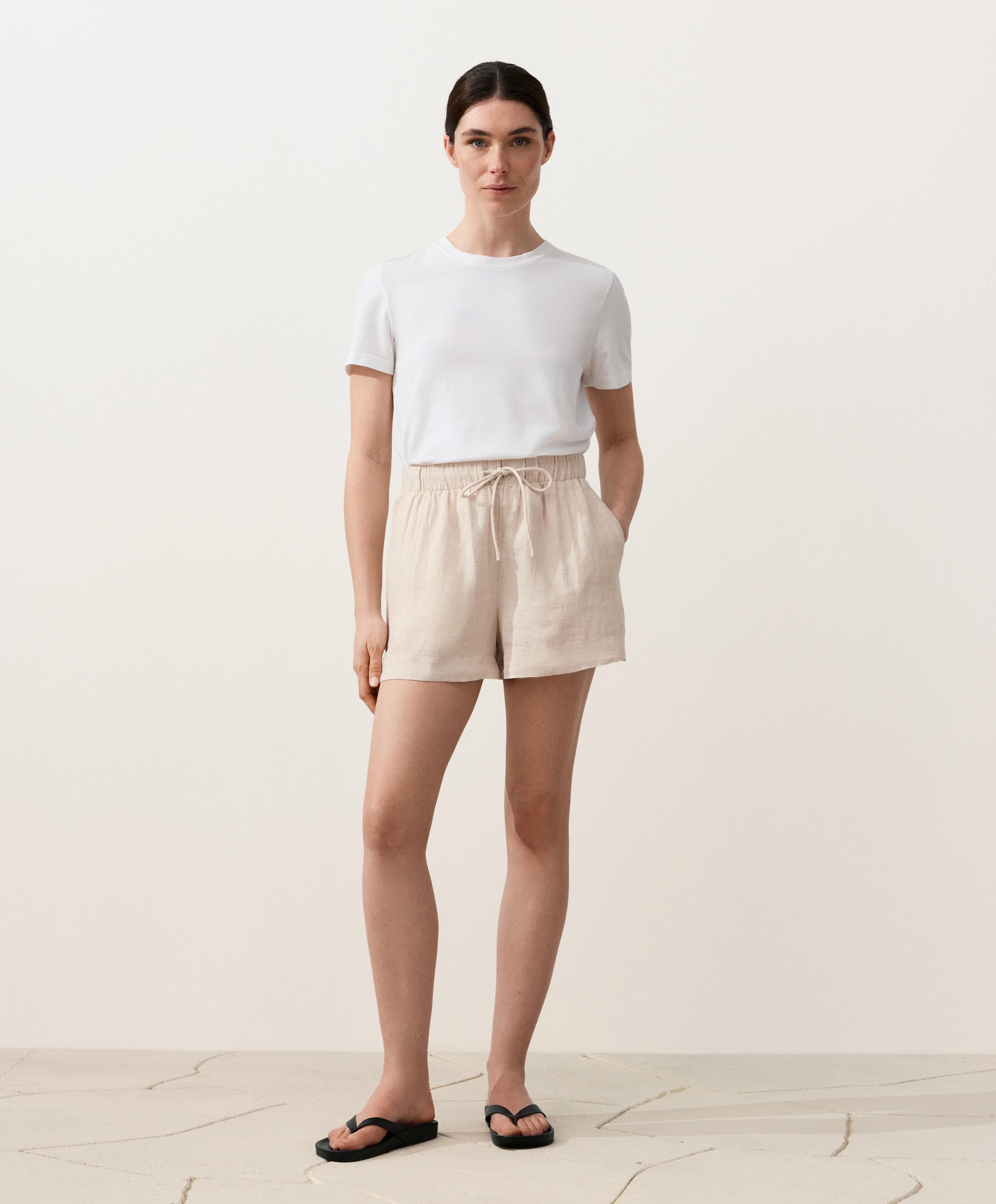 Shorts mid rise 100% lino Shorts mid rise 100% lino