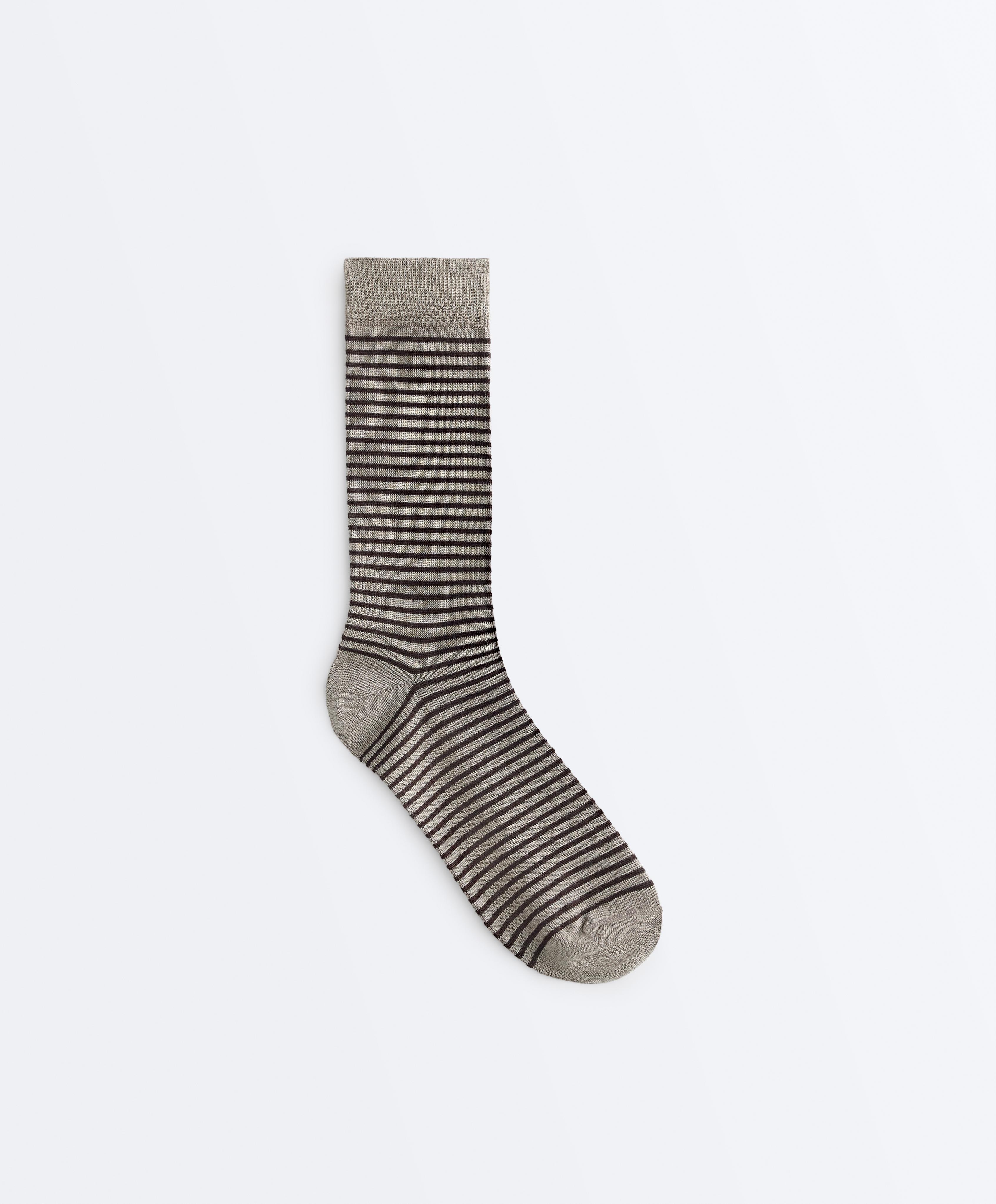 2 pairs of classic 55% modal 10% cashmere socks — CHOCOLATE      