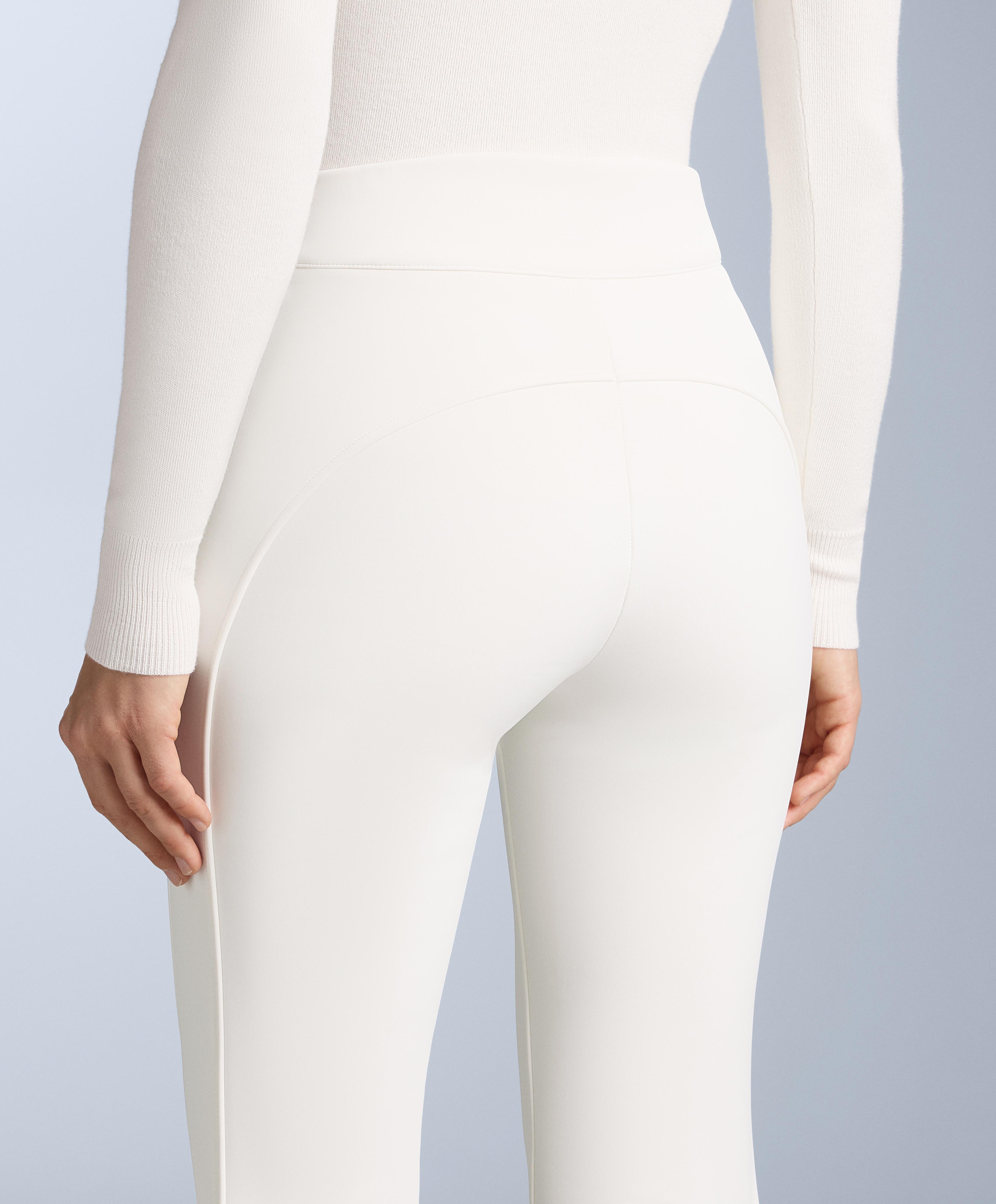 Water-resistant flare stretch SKI trousers — WHITE