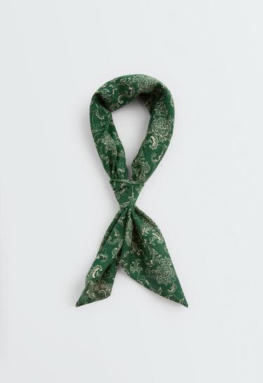100% cotton print scarf — GREEN 2