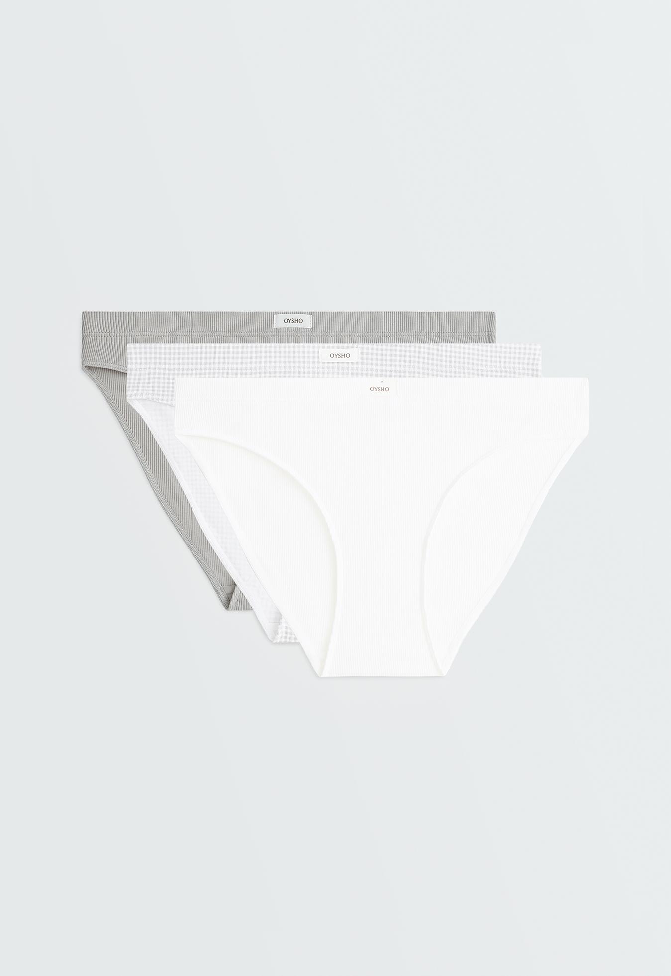 3 classic cotton briefs — PALE GREY