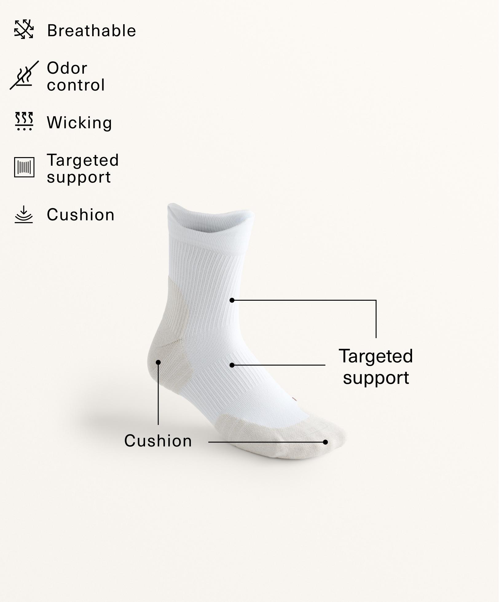 2 pairs of polyamide blend quarter Running socks