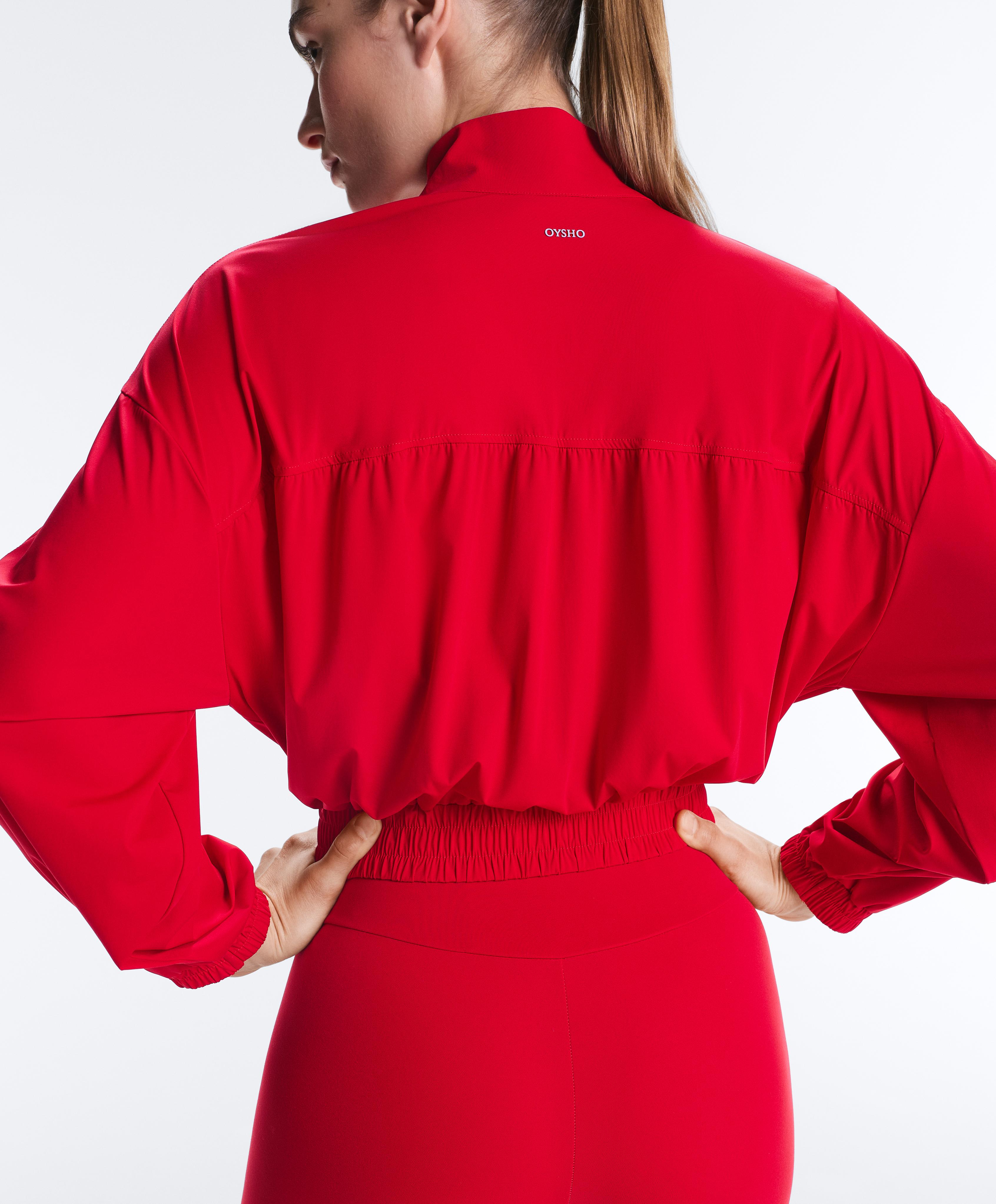 Light Touch boxy technical jacket — BRIGHT RED