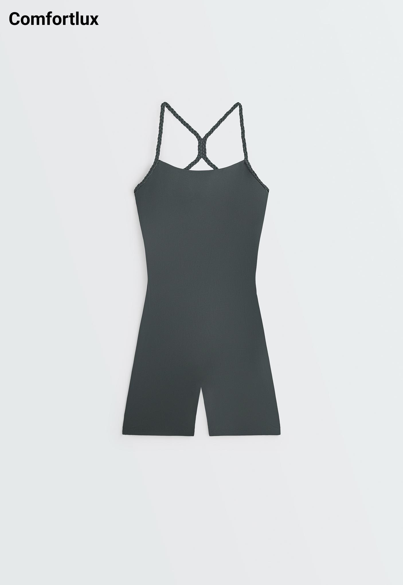 Comfortlux braided short jumpsuit — STEEL GREY