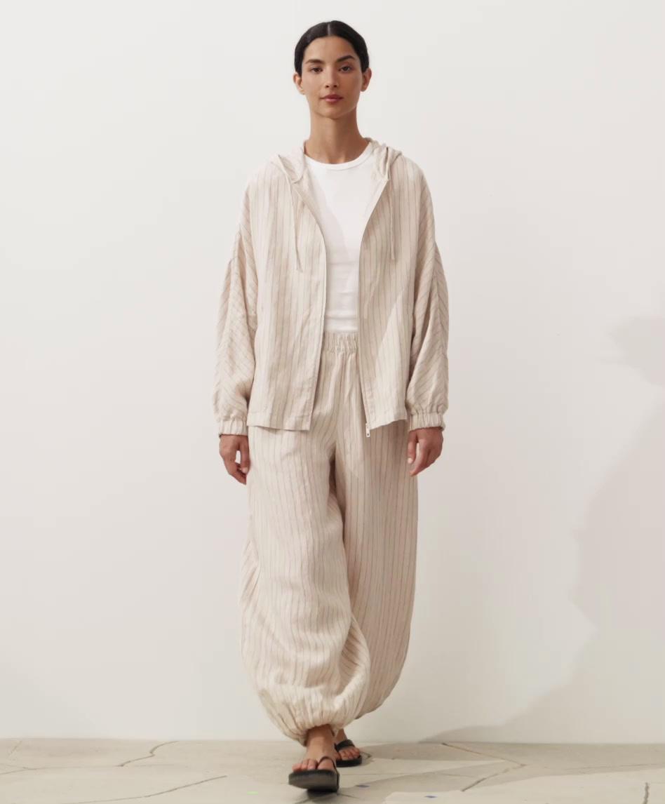 100% linen hooded jacket | OYSHO España | Sale