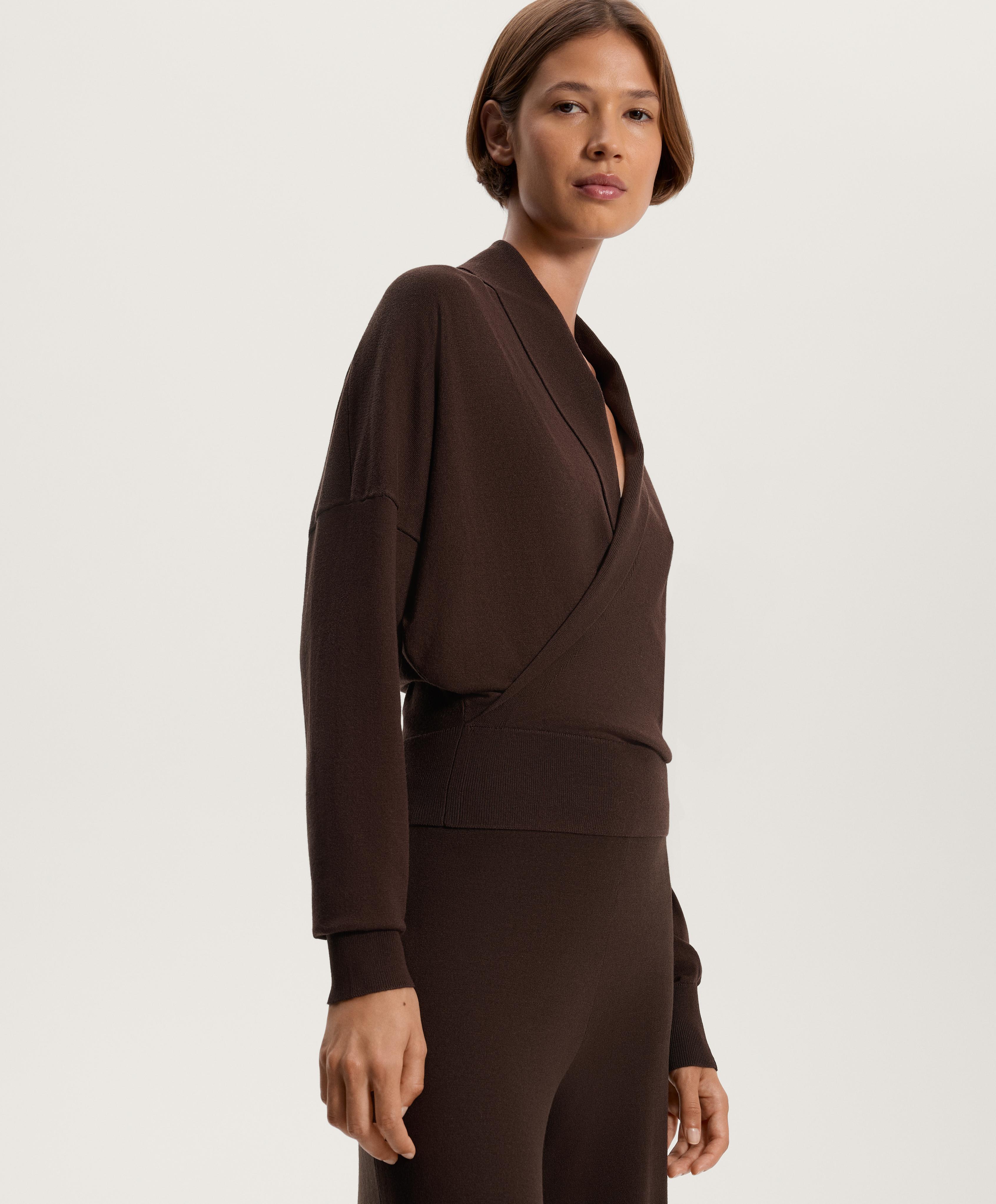 Crossover jumper with fitted waist - Sale