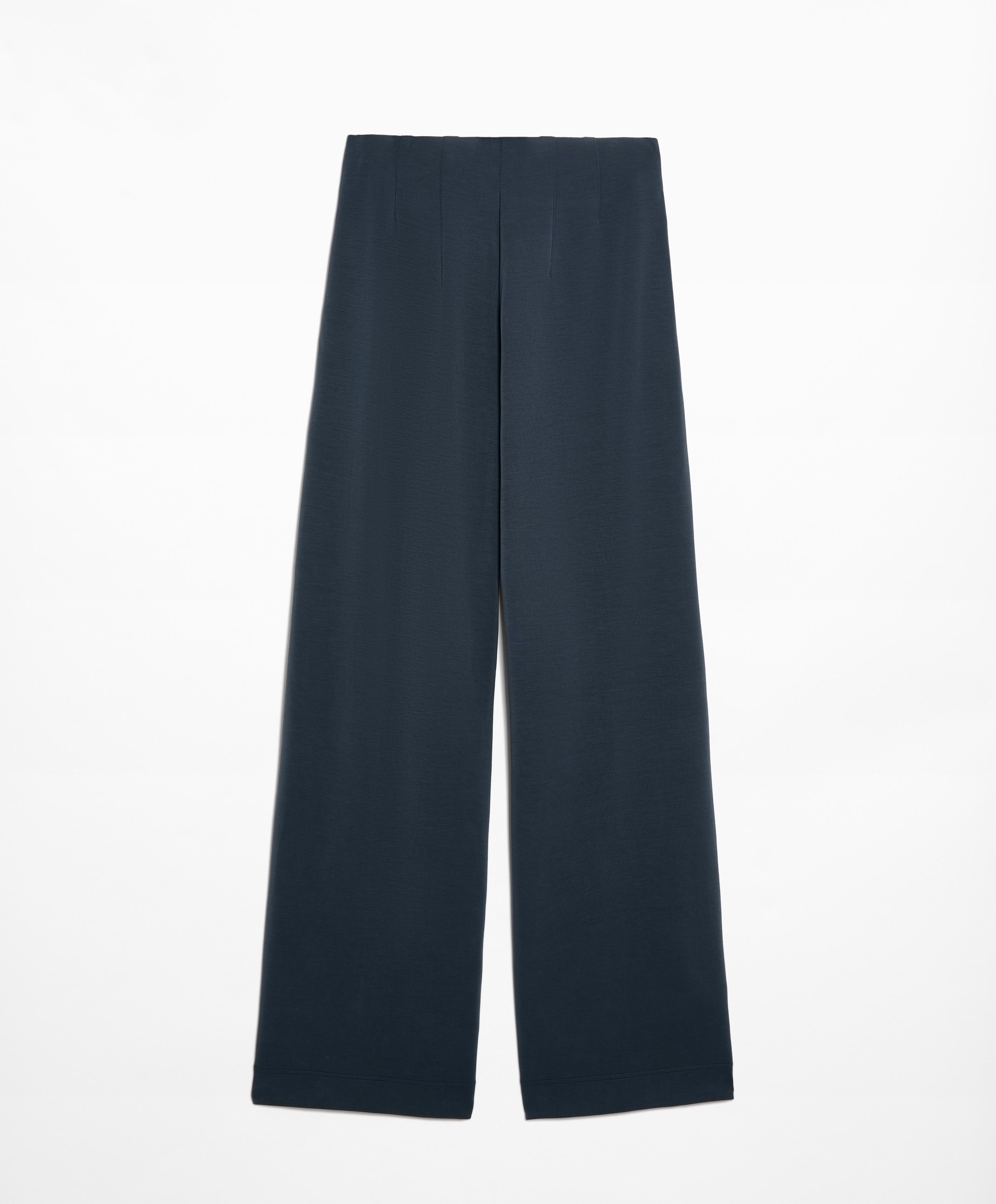 Straight-leg trousers with modal and crease