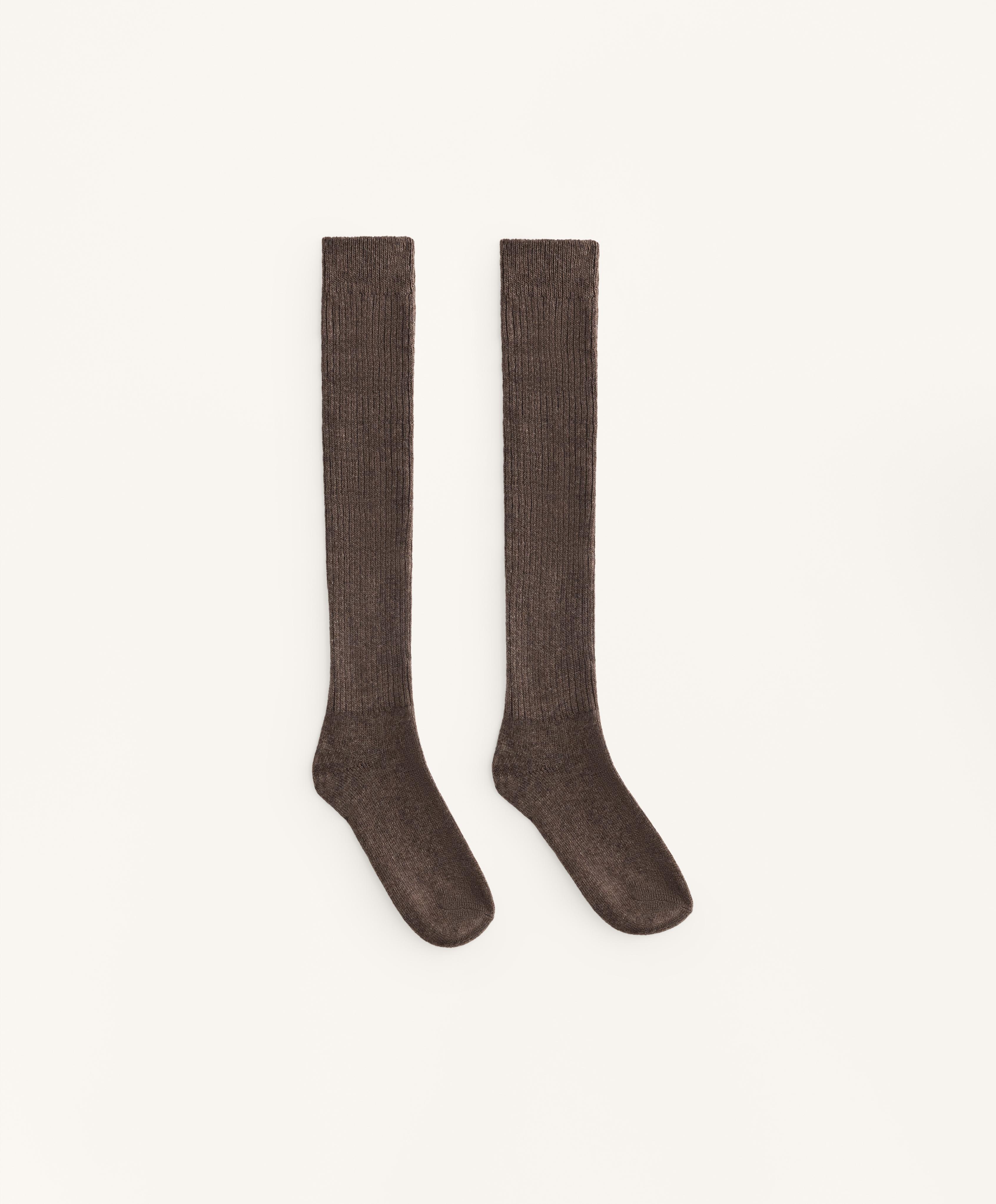 Chaussettes montantes contenant 21 % de cashmere et 14 % de laine
