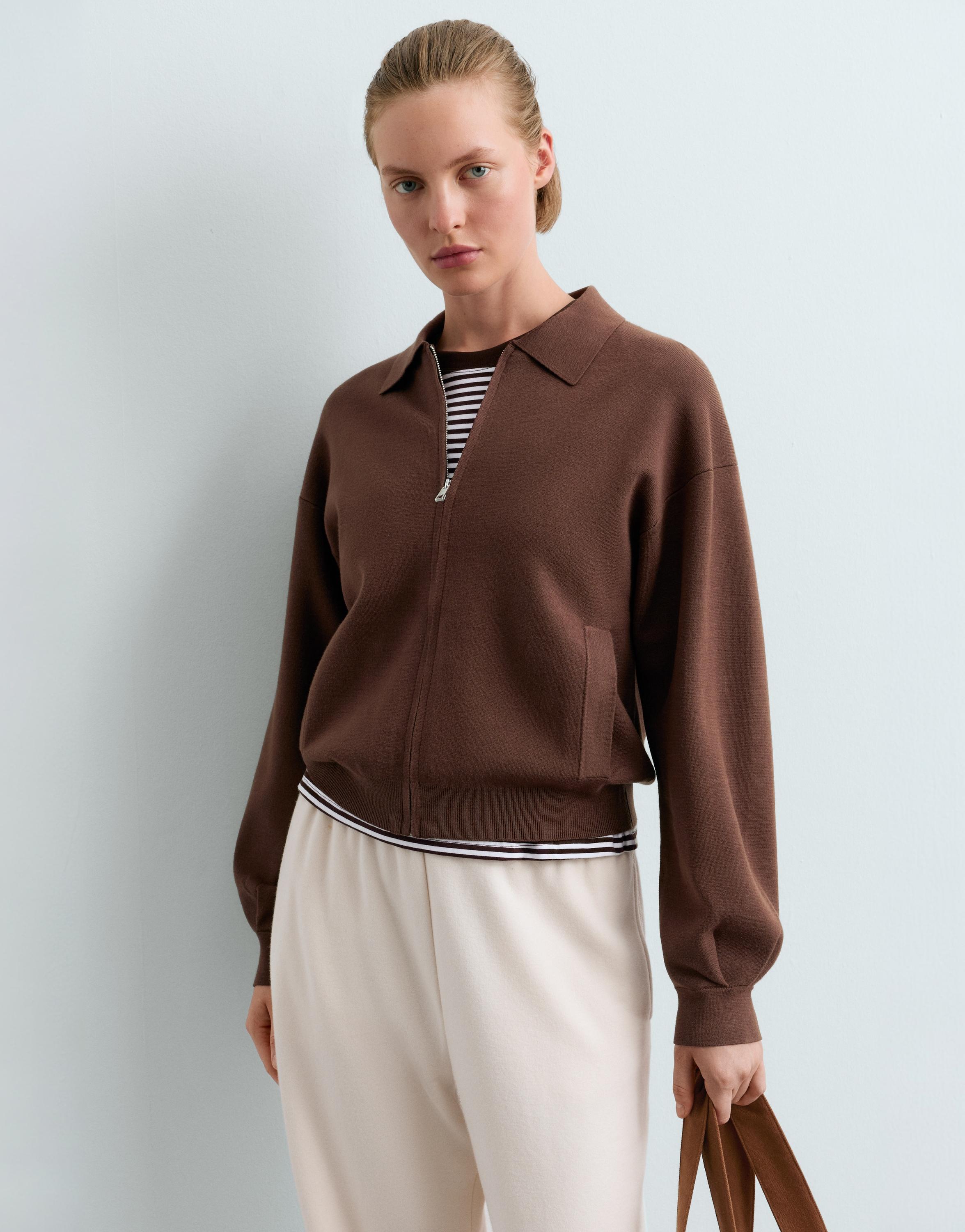 Knit polo jacket — COCOA