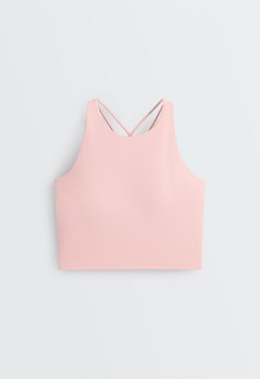 Comfortlux strap tank top with cups — CLOUD PINK 11