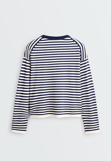 Fine knit striped jumper — PALE ECRU 7