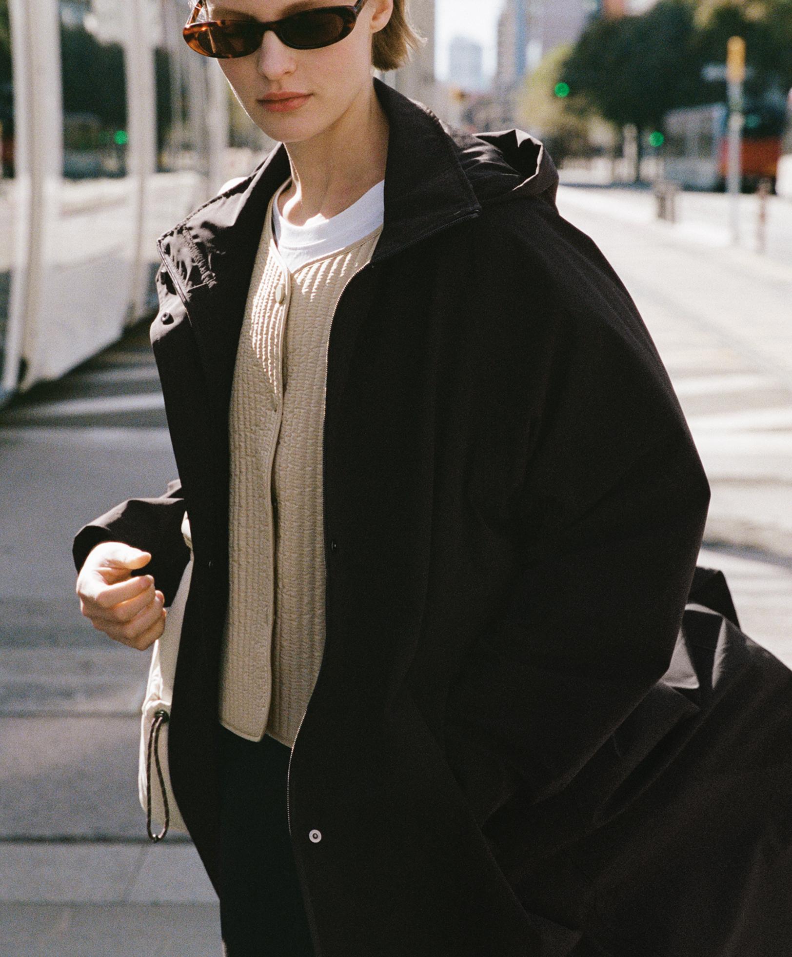 Thin padded nylon gilet — PALE BEIGE