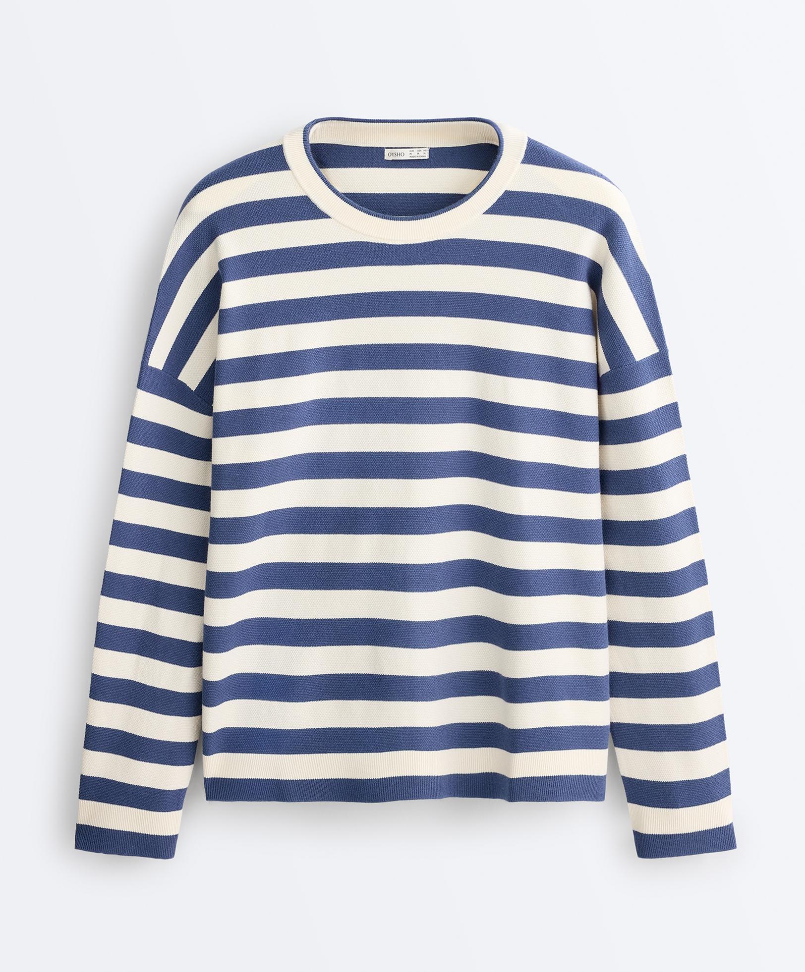 Striped knit jumper — PALE ECRU