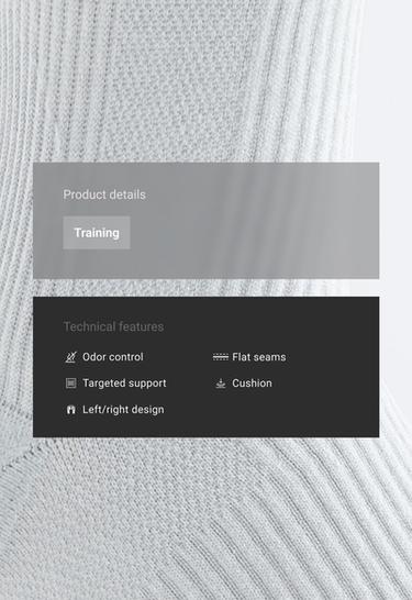 3 pairs of classic polyamide blend sports socks — MID-GREY MELANGE 2
