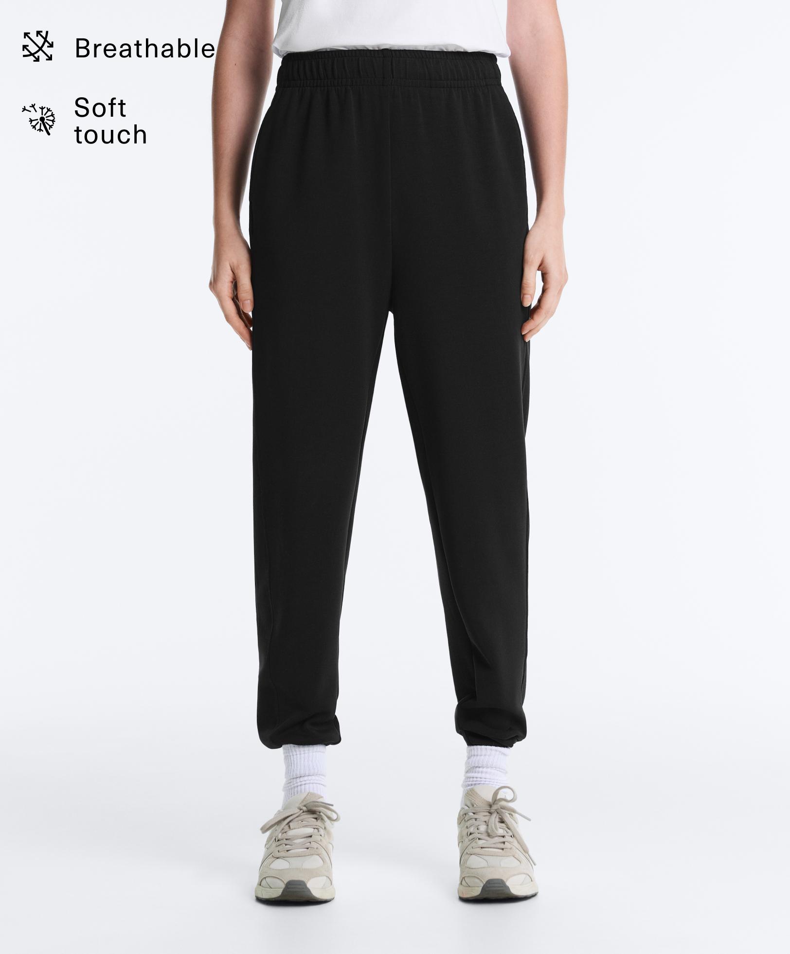Yumuşak dokulu modal jogger pantolon Yumuşak dokulu modal jogger pantolon