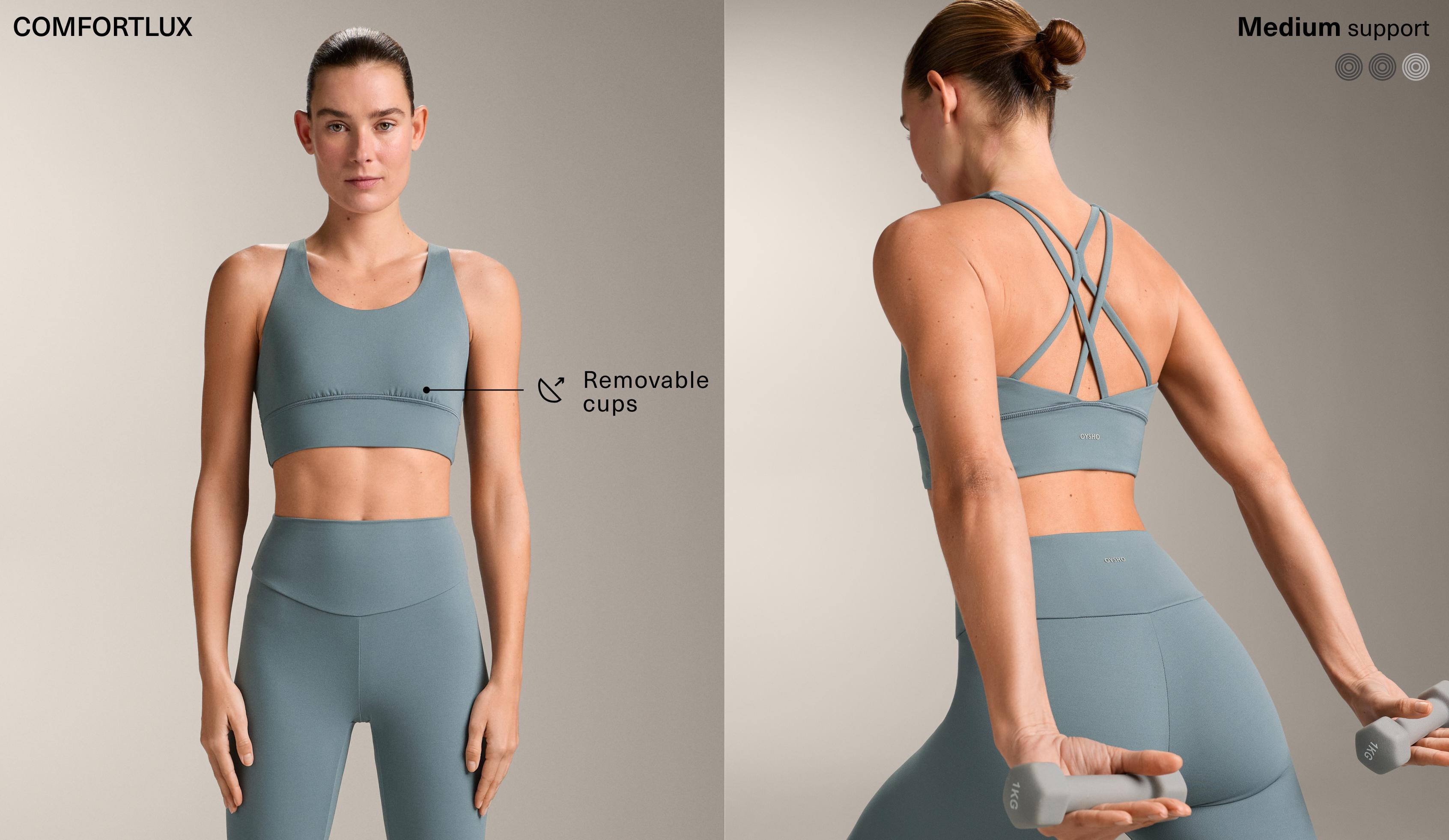 Comfortlux medium support sports bra with cups Comfortlux medium support sports bra with cups