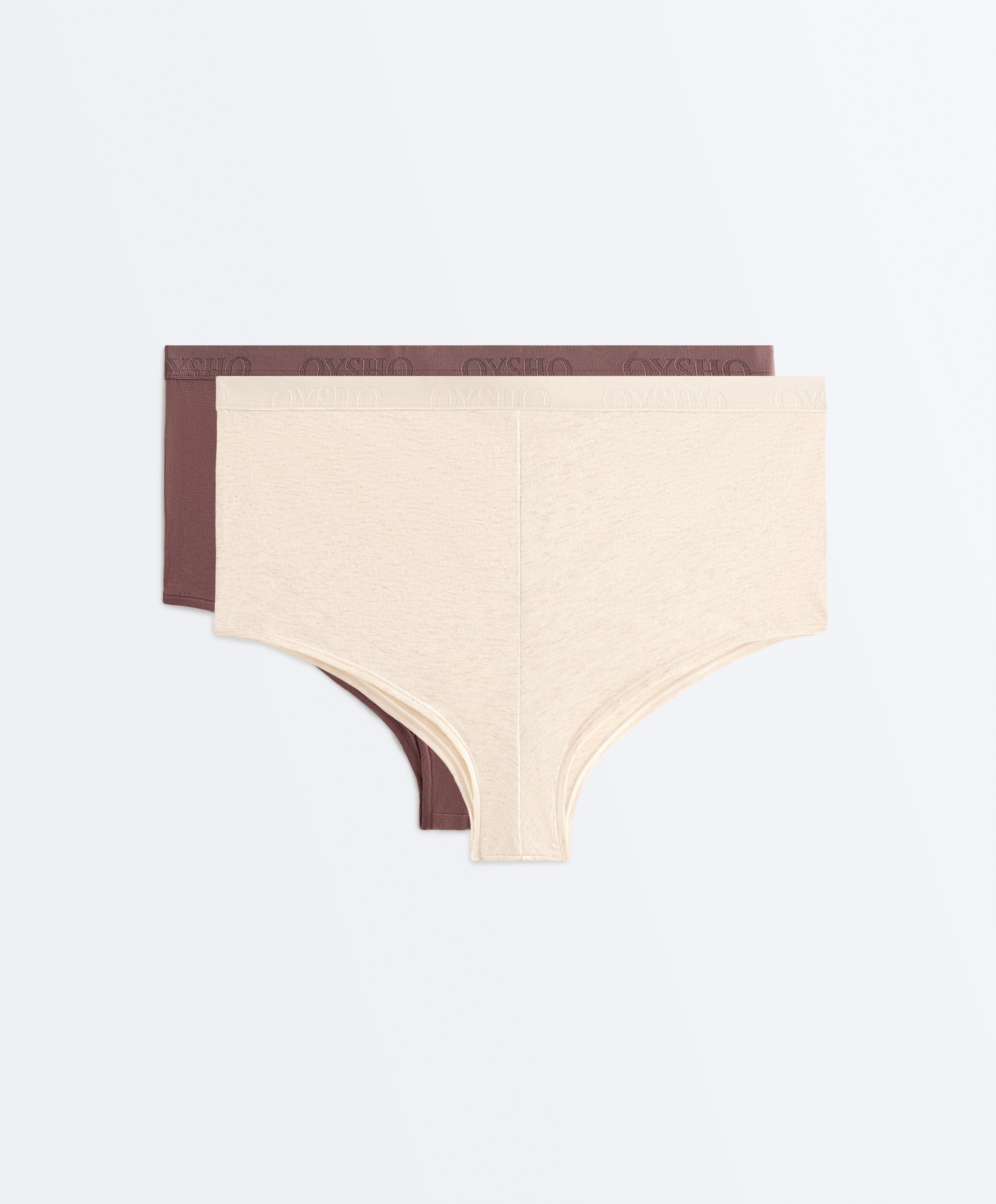 2'li logolu pamuklu shortie külot