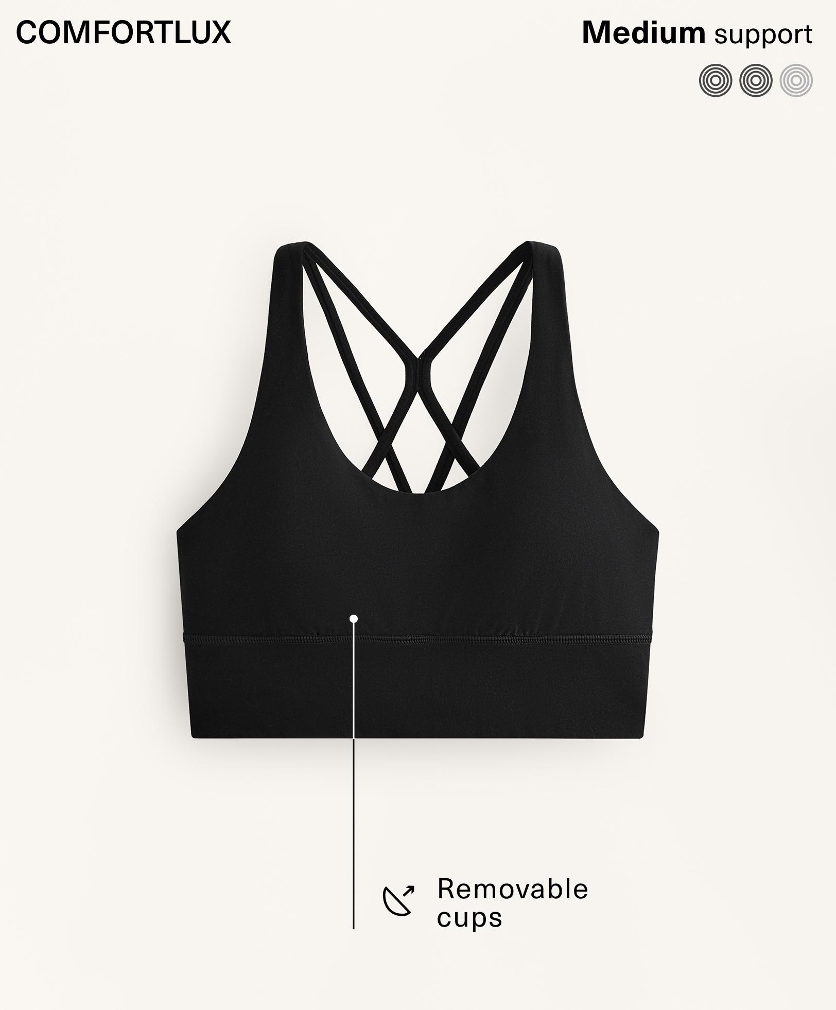 Medium-support Comfortlux sports bra with cups