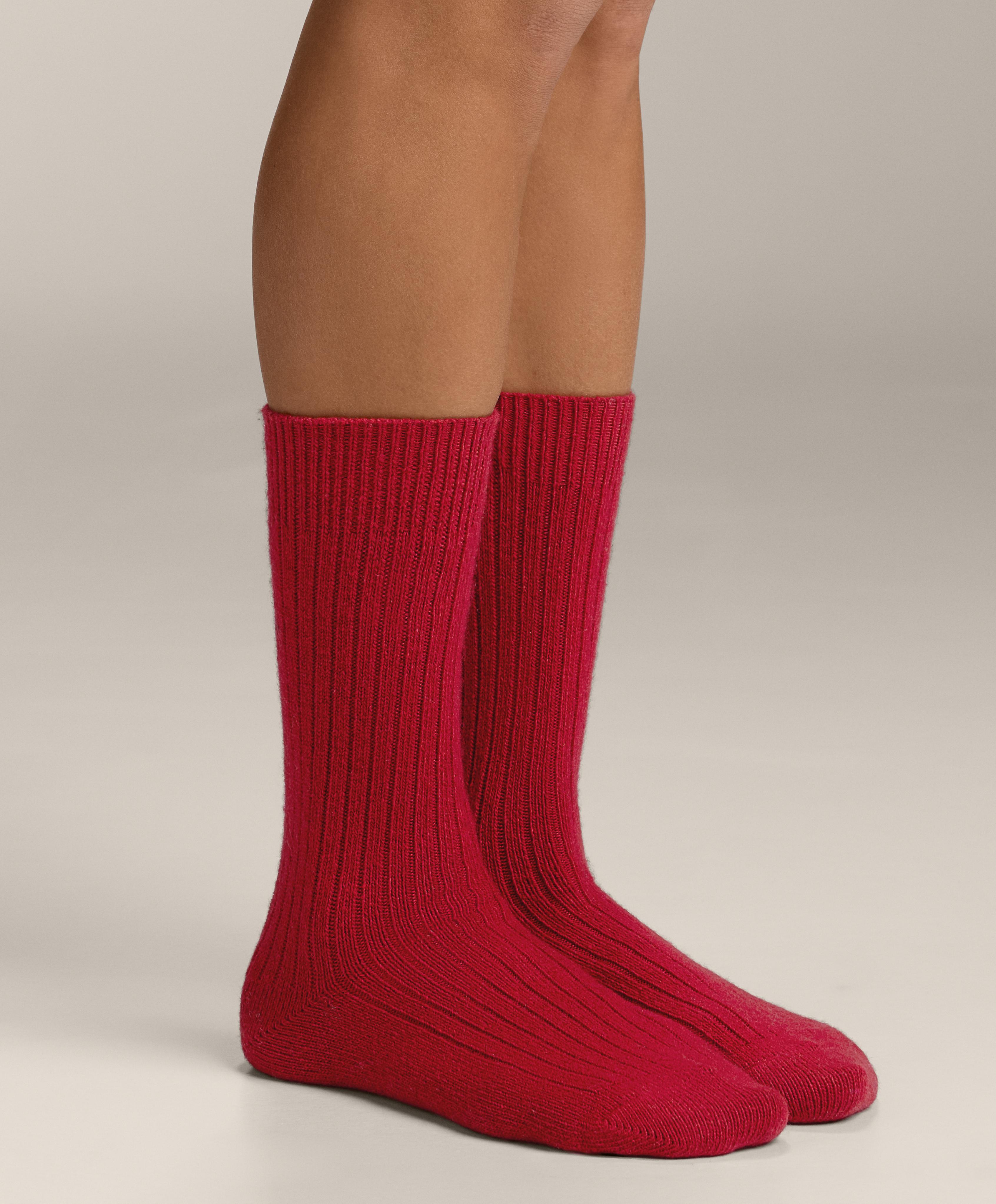 Classic socks 15% cashmere 10% wool — LOLLIPOP RED