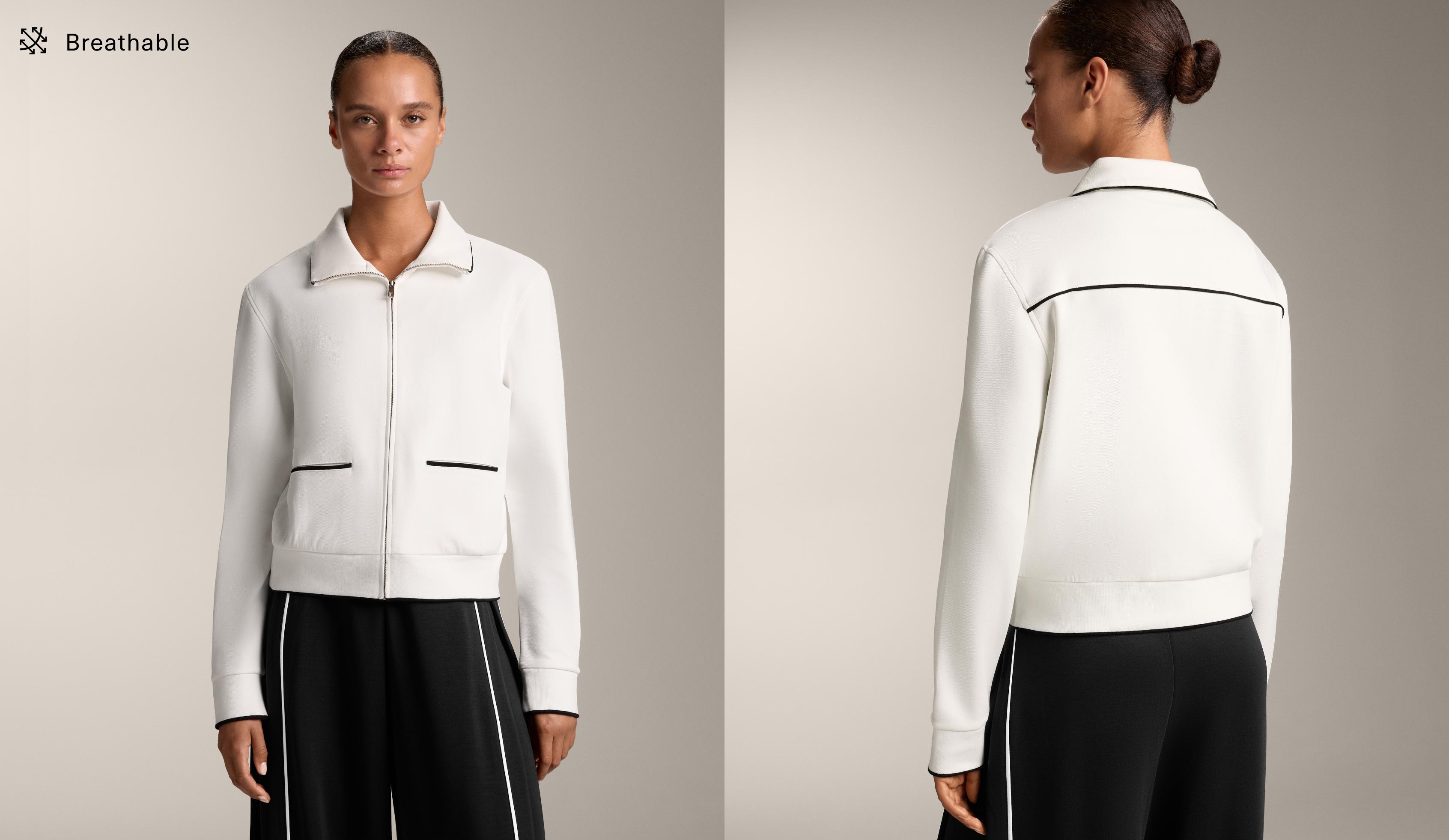 Cotton-blend jacket with contrast details Cotton-blend jacket with contrast details