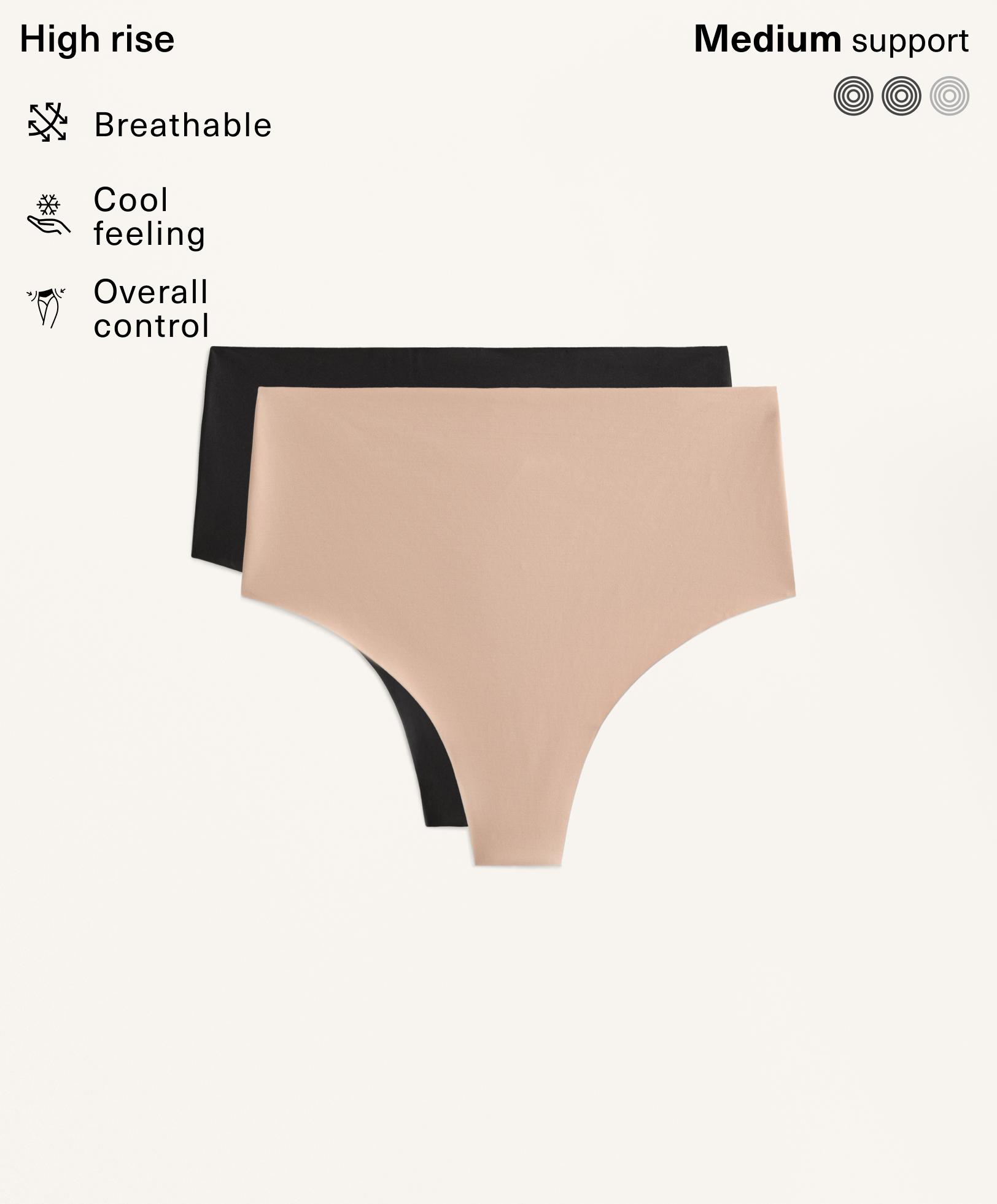 2 високи танга гаќички мешавина полиамид невидливи средна поддршка 2 високи танга гаќички мешавина полиамид невидливи средна поддршка