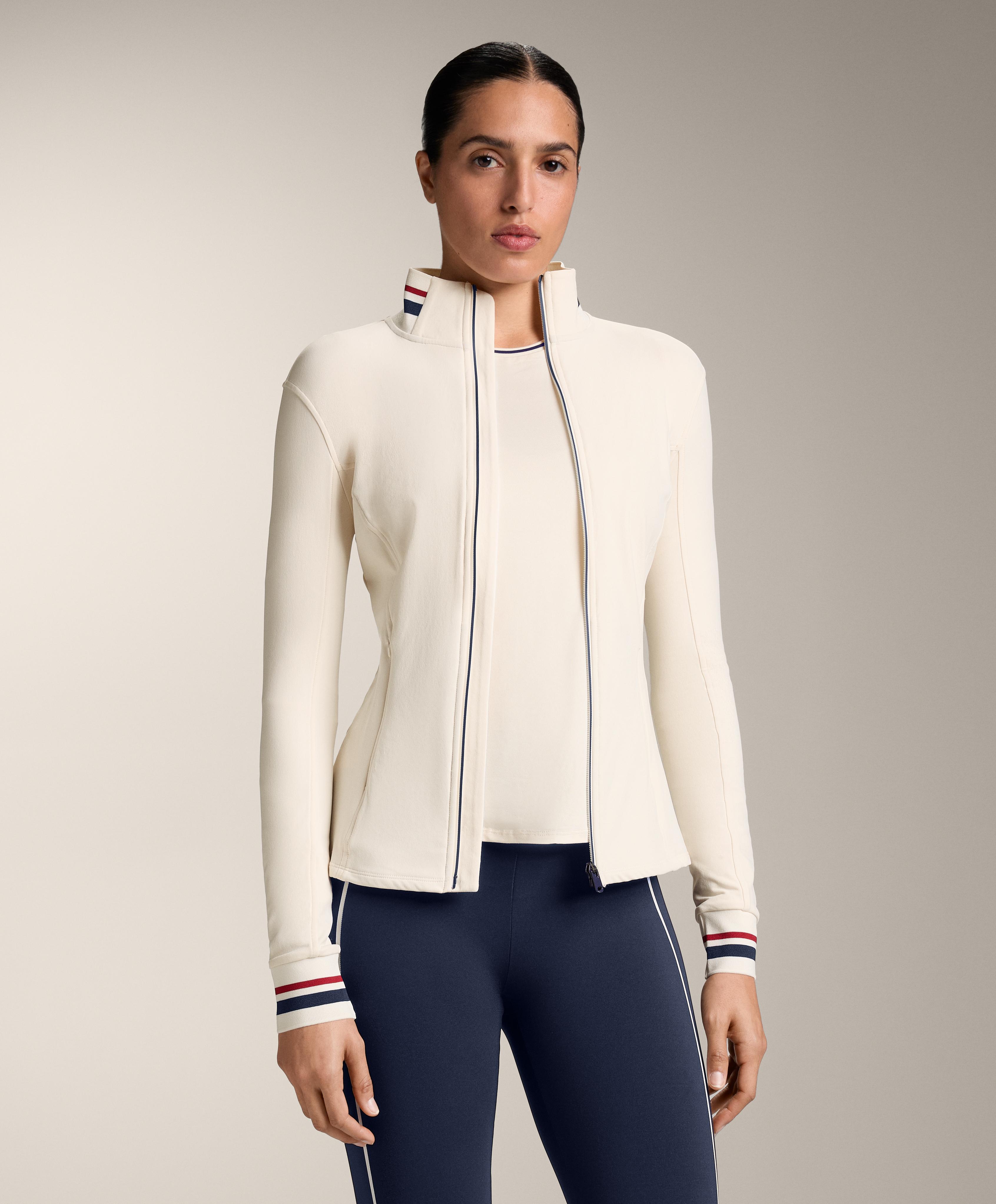 Light warm technical rubber jacket — PALE ECRU
