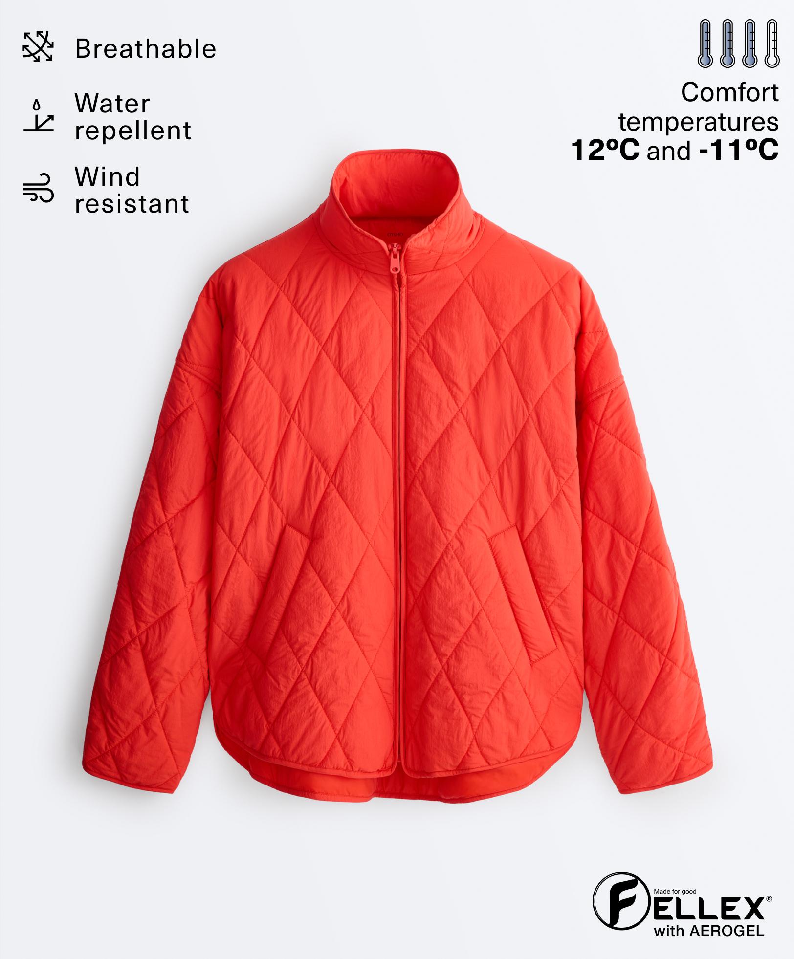 Water-repellent FELLEX® AEROGEL padded jacket — BRIGHT ORANGE