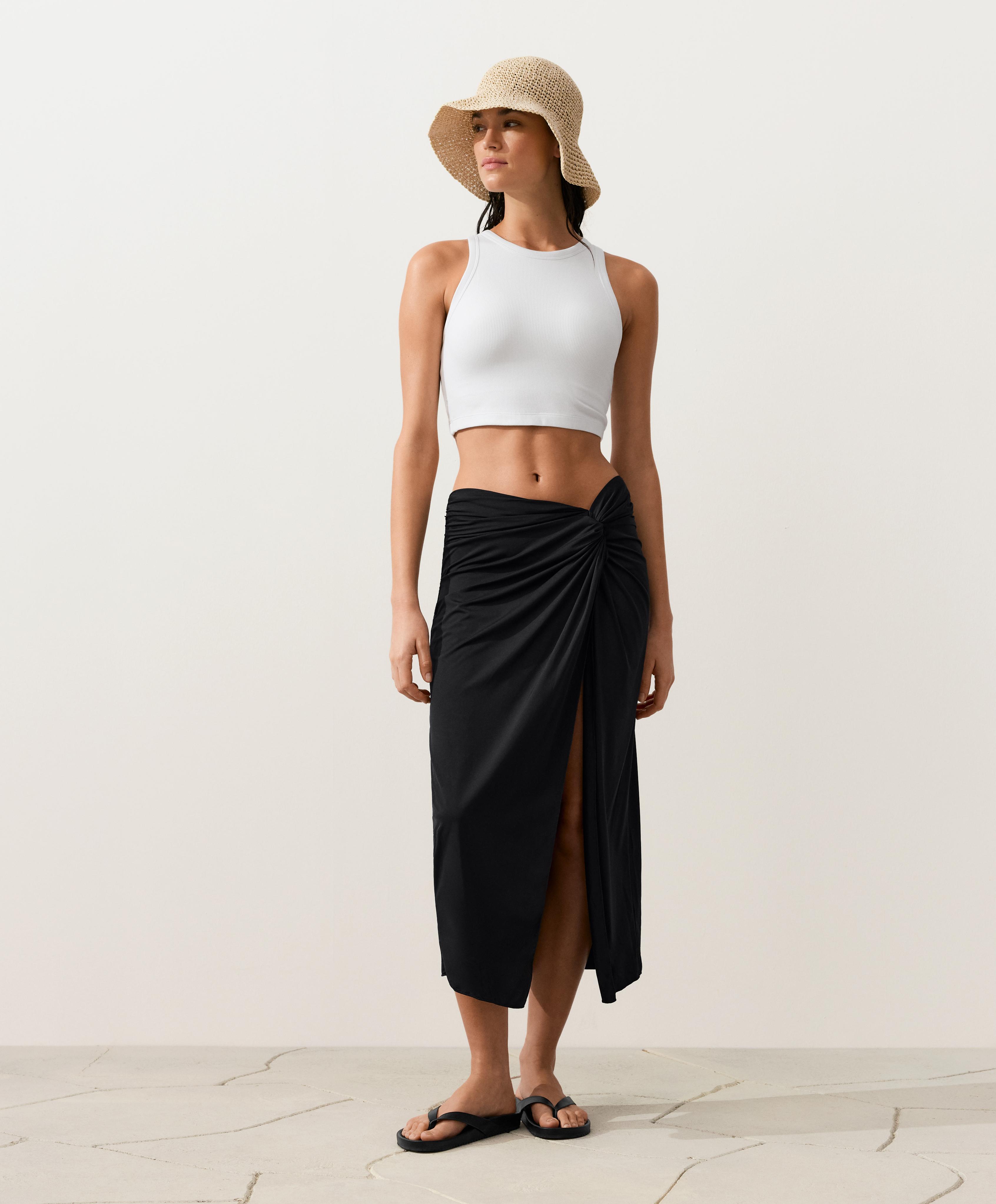 Wrap skirt — BLACK