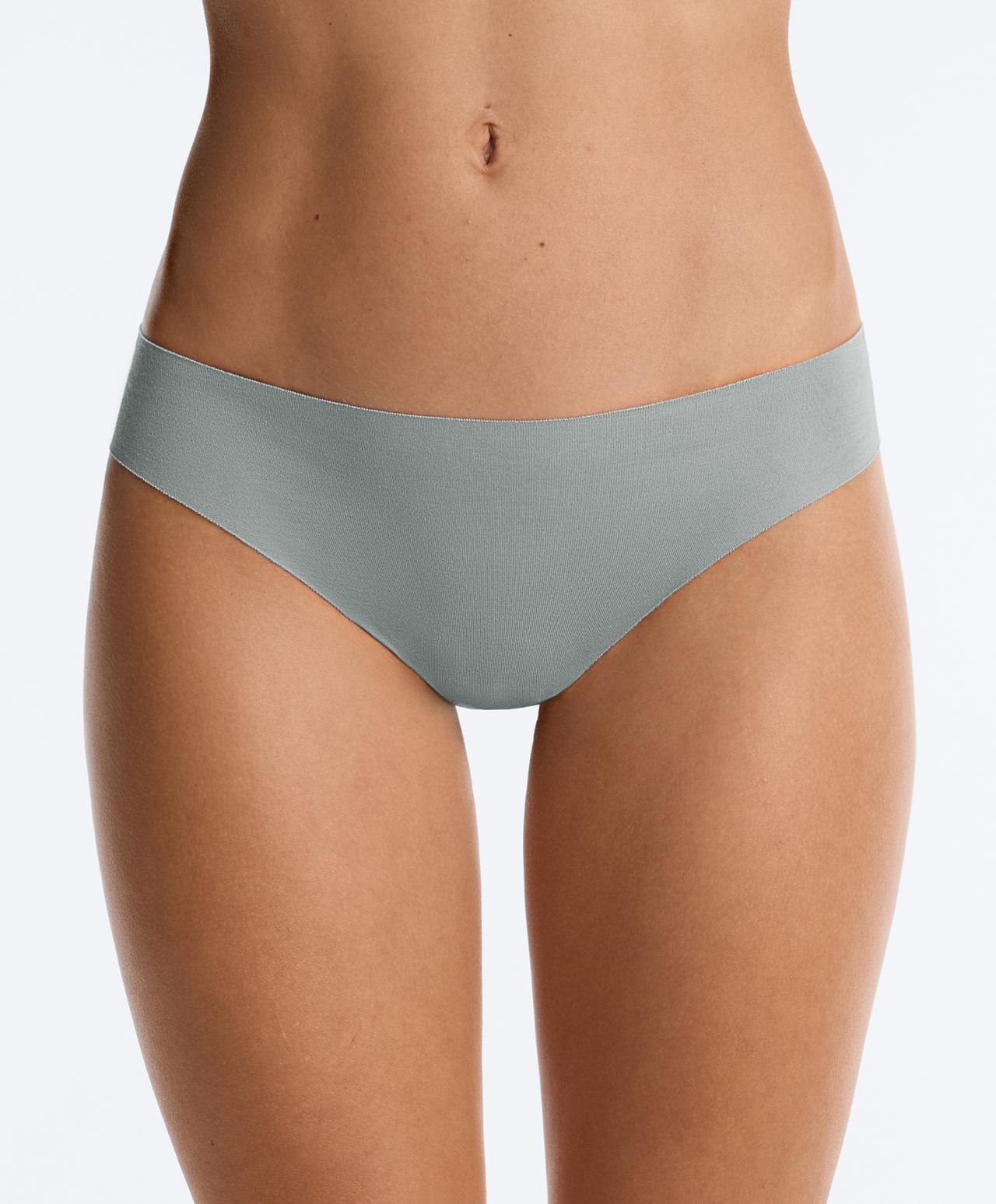 3 invisible cotton blend classic bikini briefs — BLUE GREEN