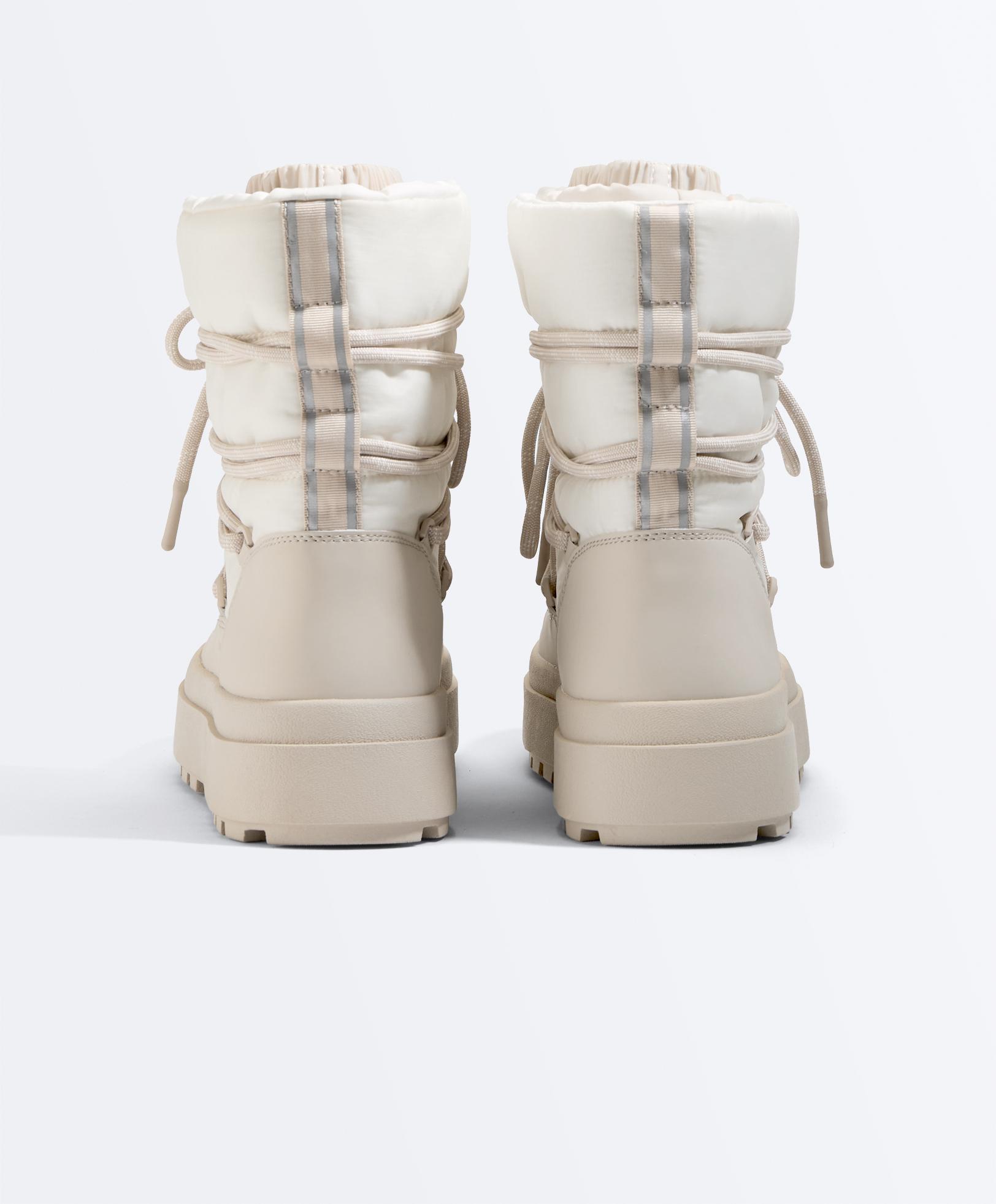 Combined lace-up boot — MINK