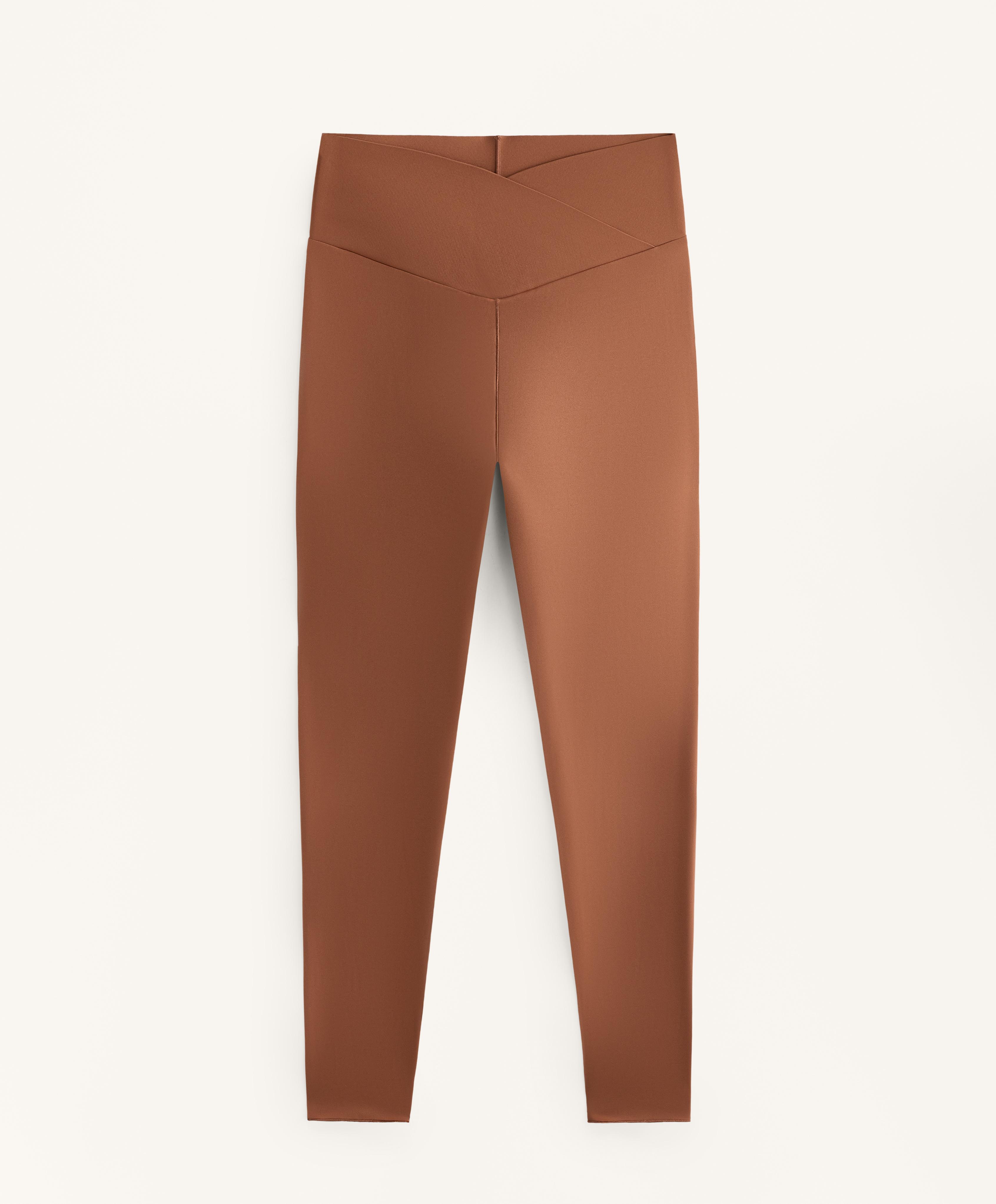 Perfect-adapt ankle-length leggings with crossover V-waist