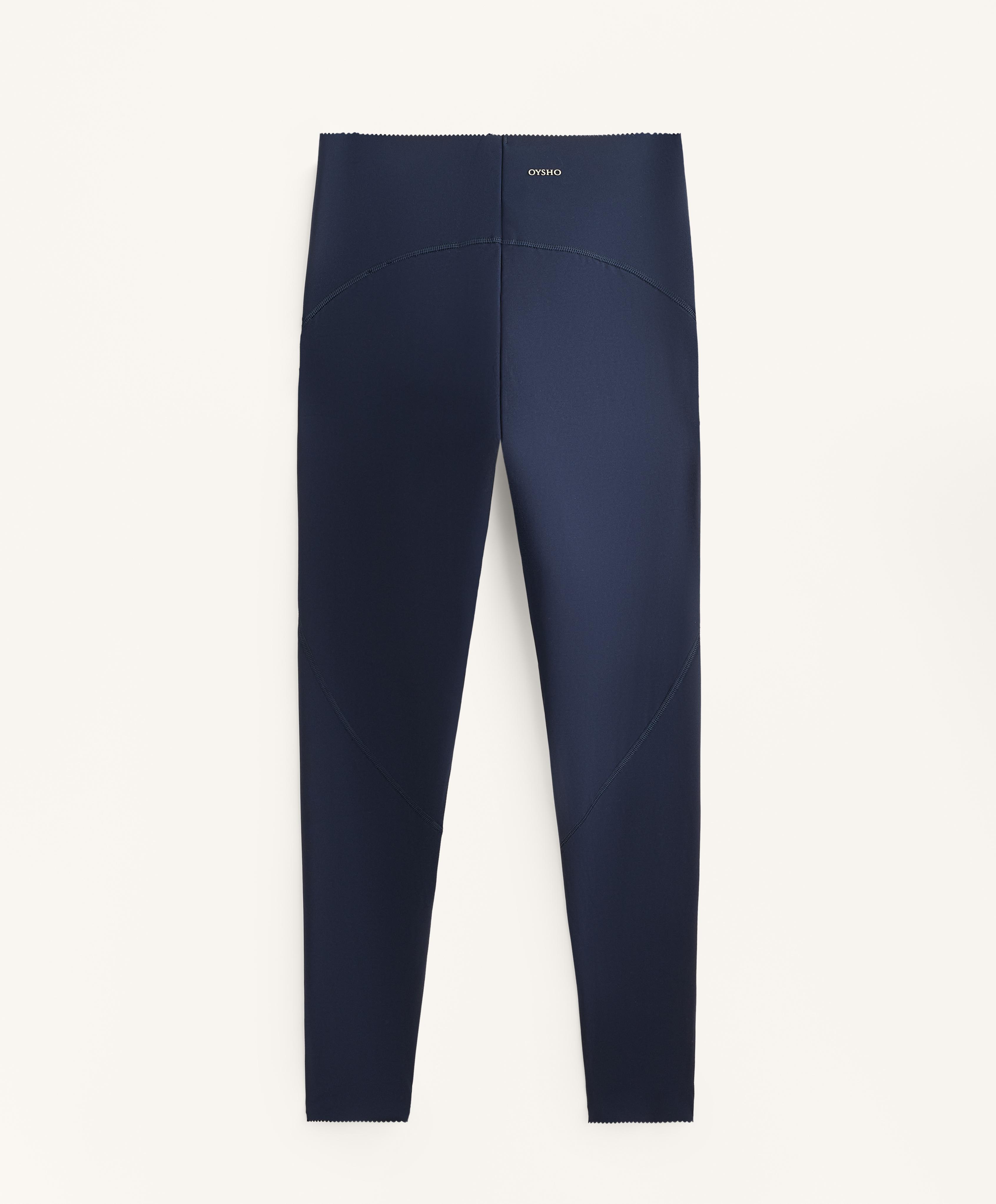 Compressive high rise ankle-length basic leggings
