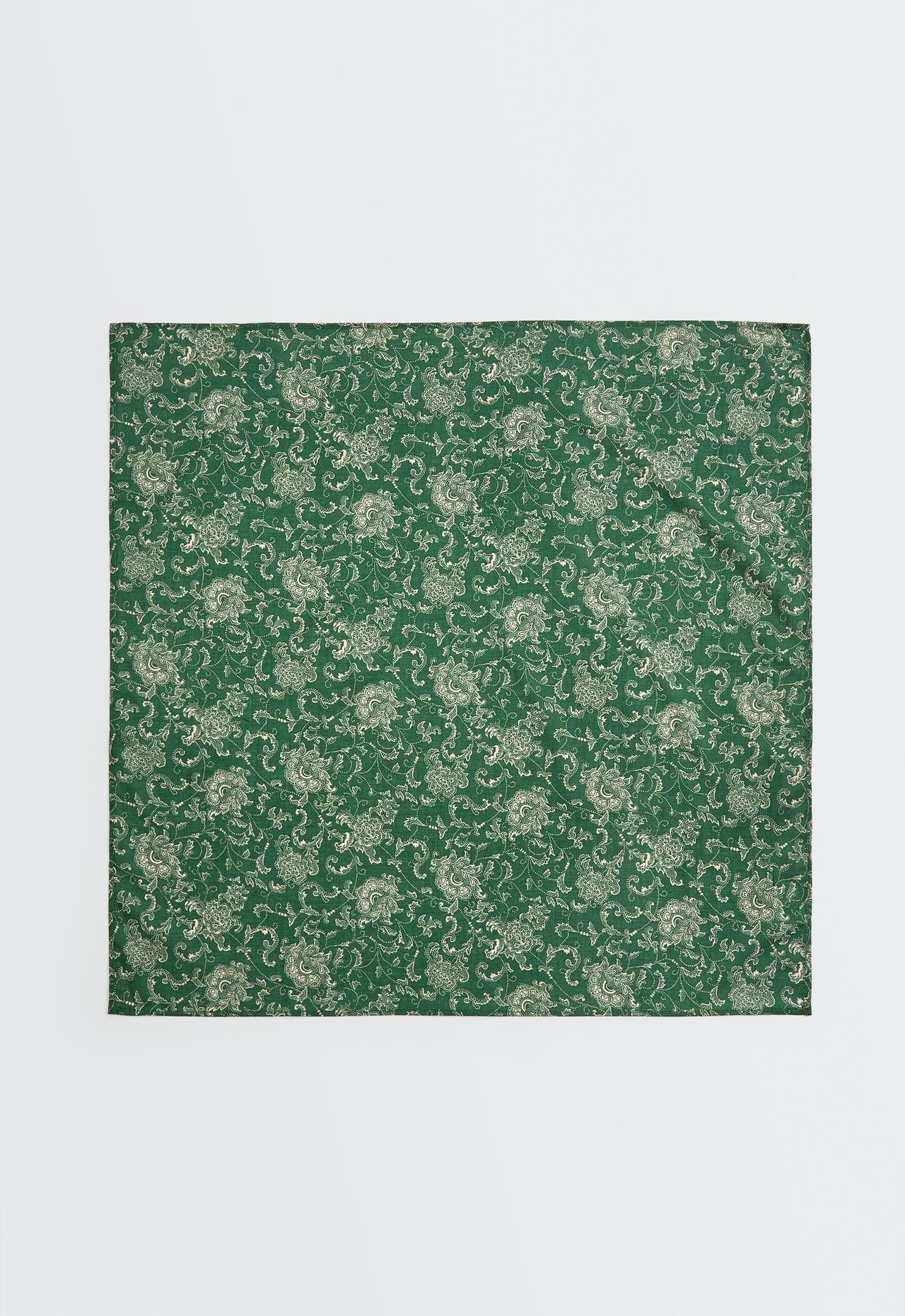 100% cotton print scarf — GREEN