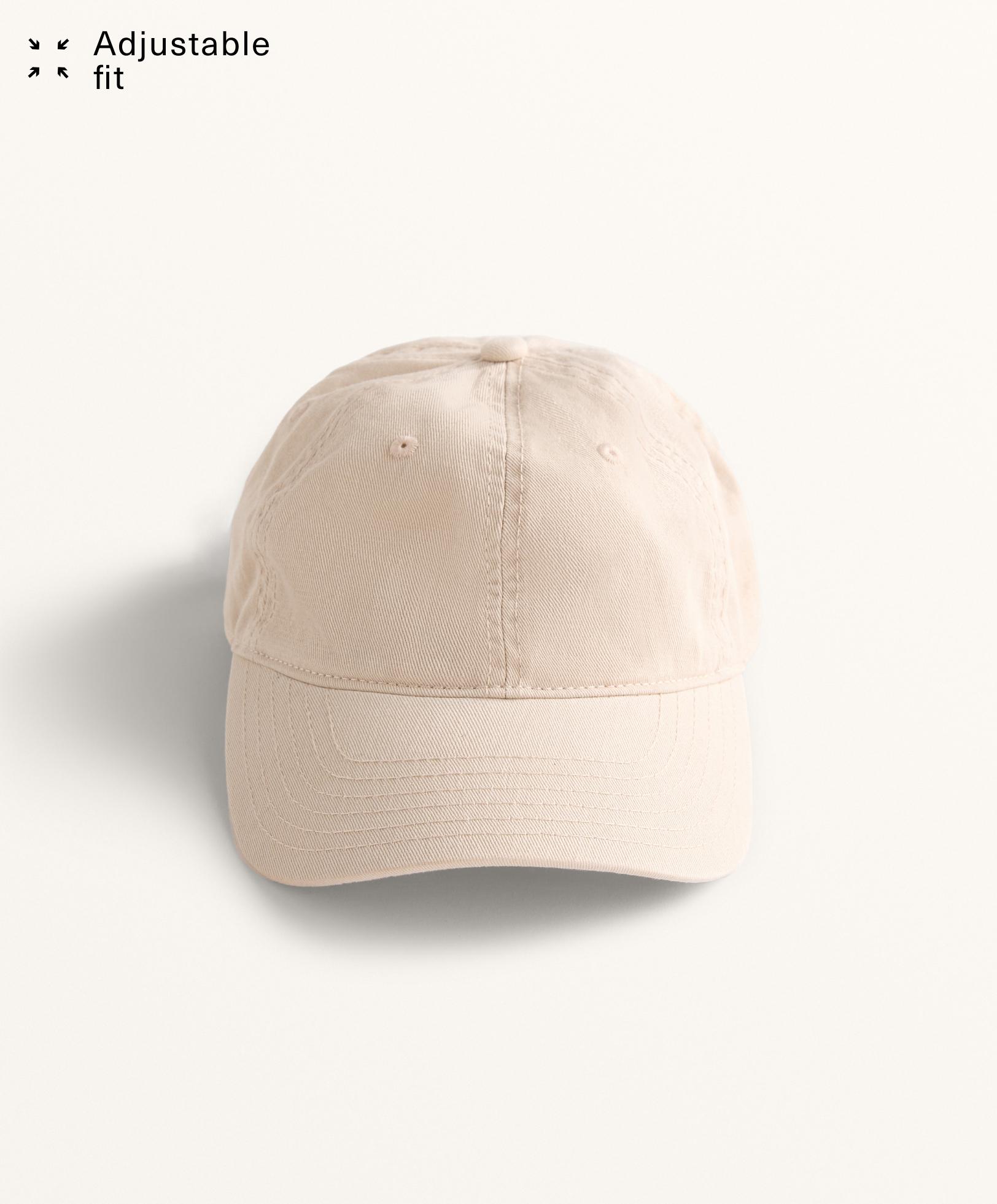 Washed-effect 100% cotton cap