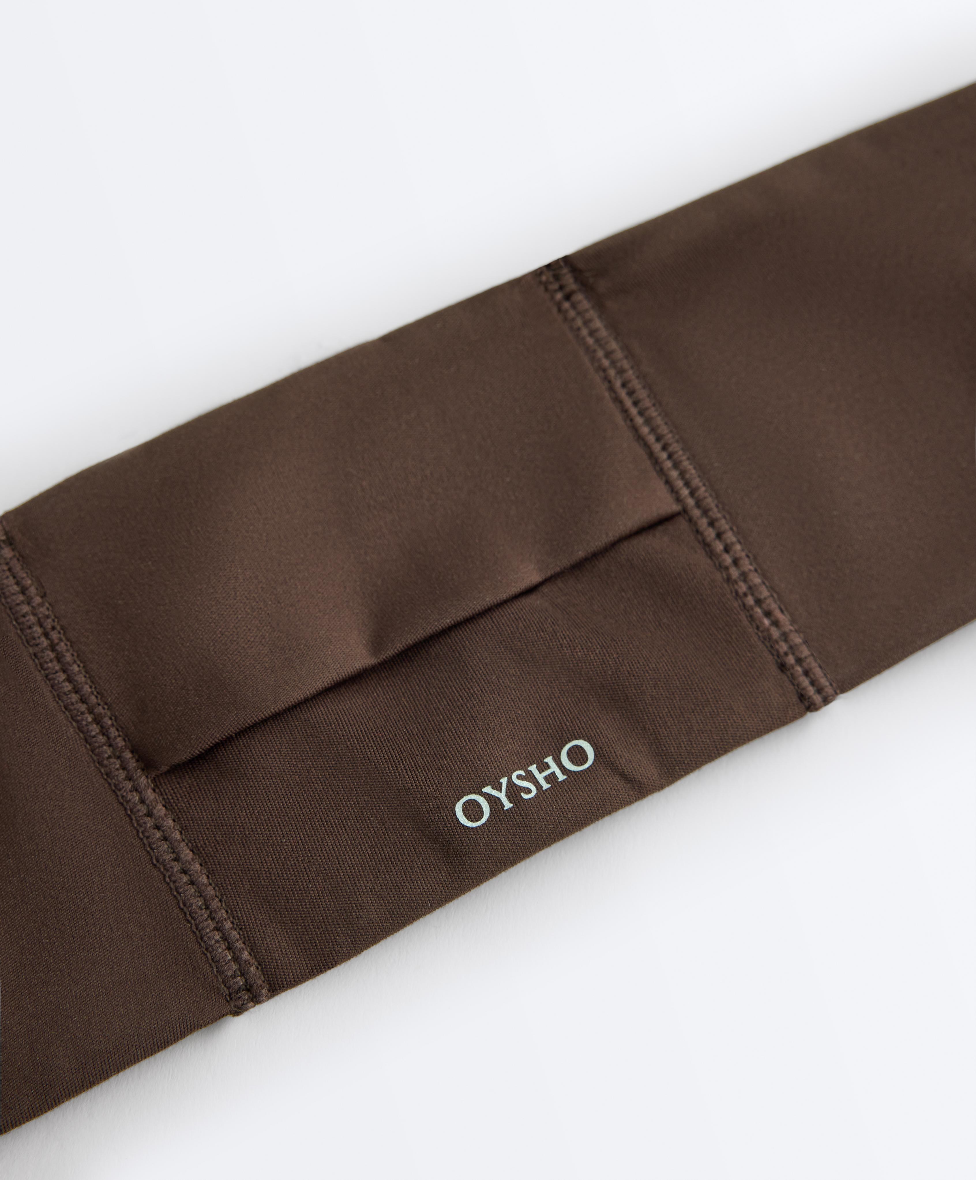 7cm reflective adjustable sports headband — DARK BROWN