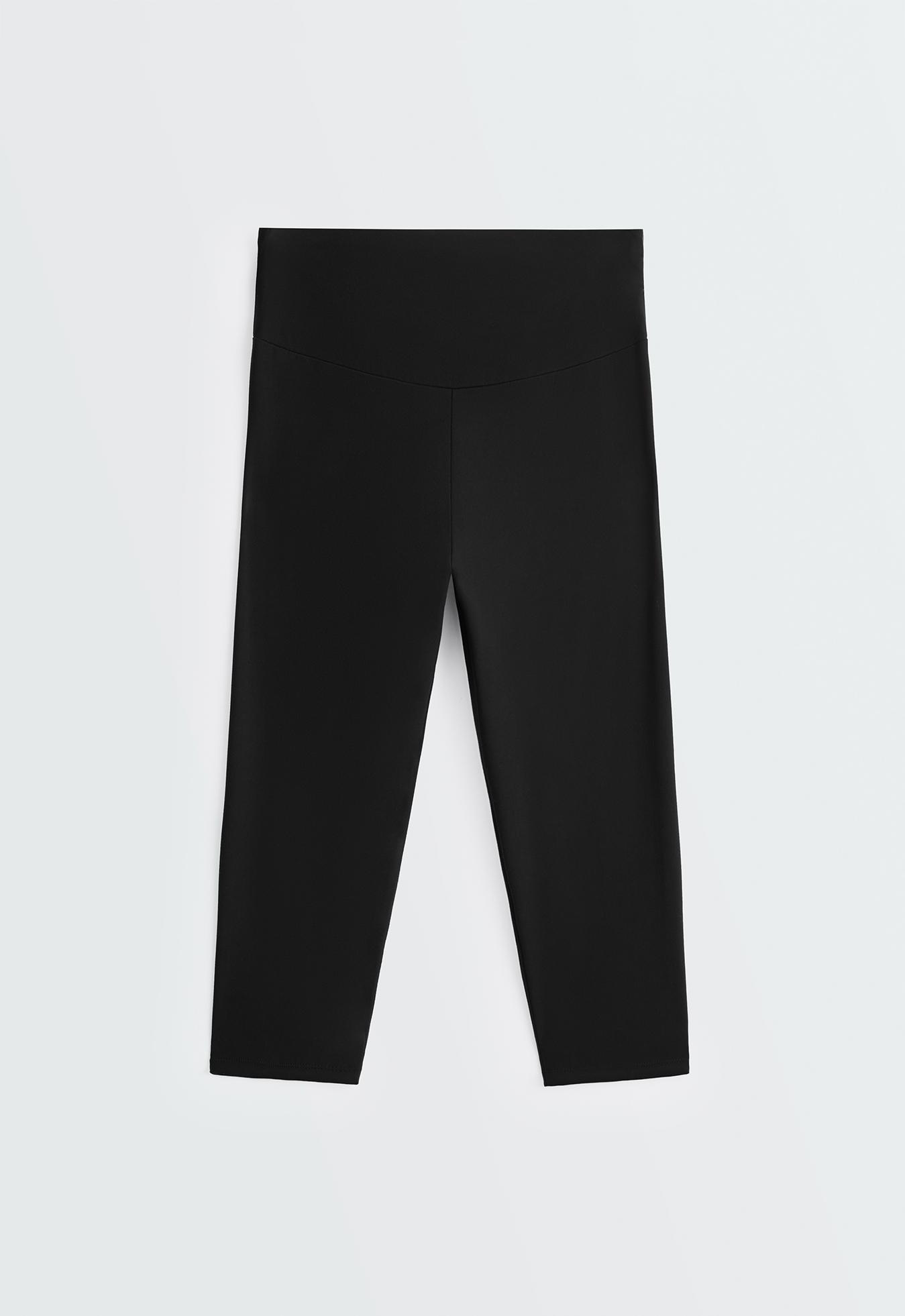 Comfortlux high-rise 40cm knee-length leggings — BLACK