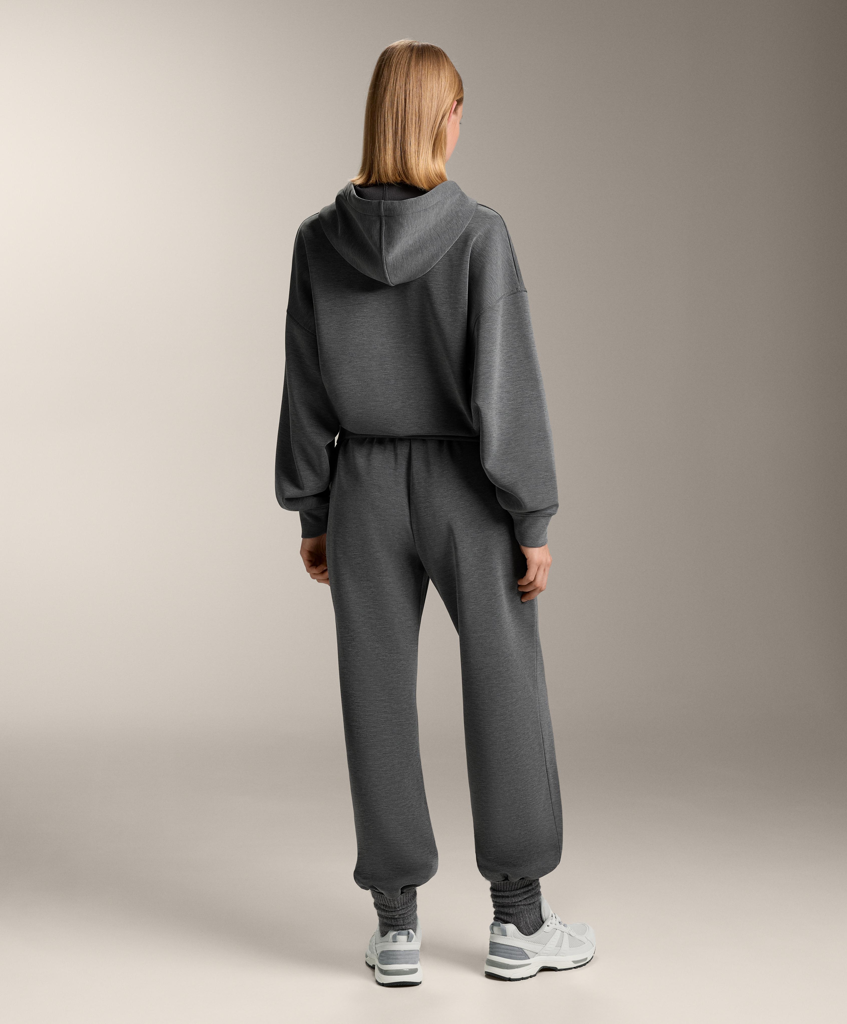 Brushed marl modal joggers — ASPHALT GREY