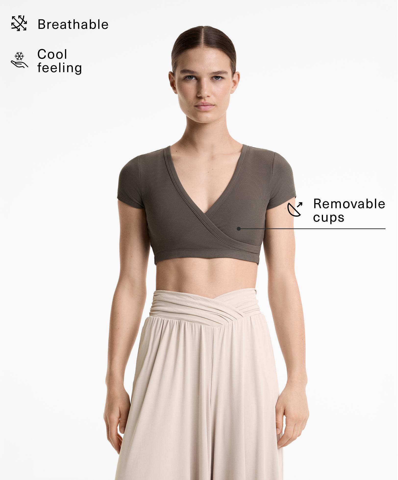 Tank top cruzado rib mezcla modal