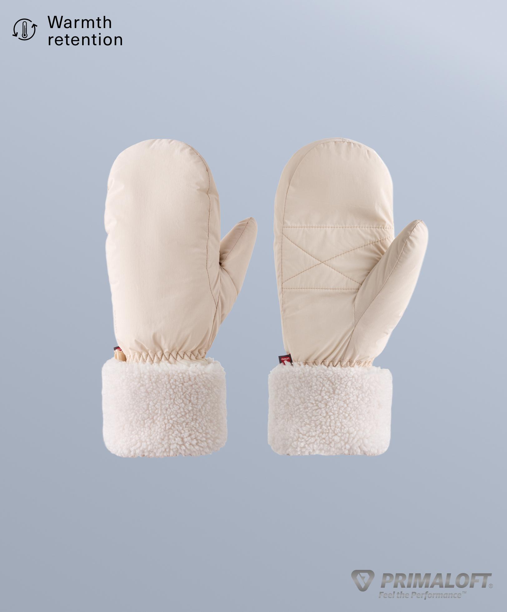 Padded faux-shearling mittens Padded faux-shearling mittens