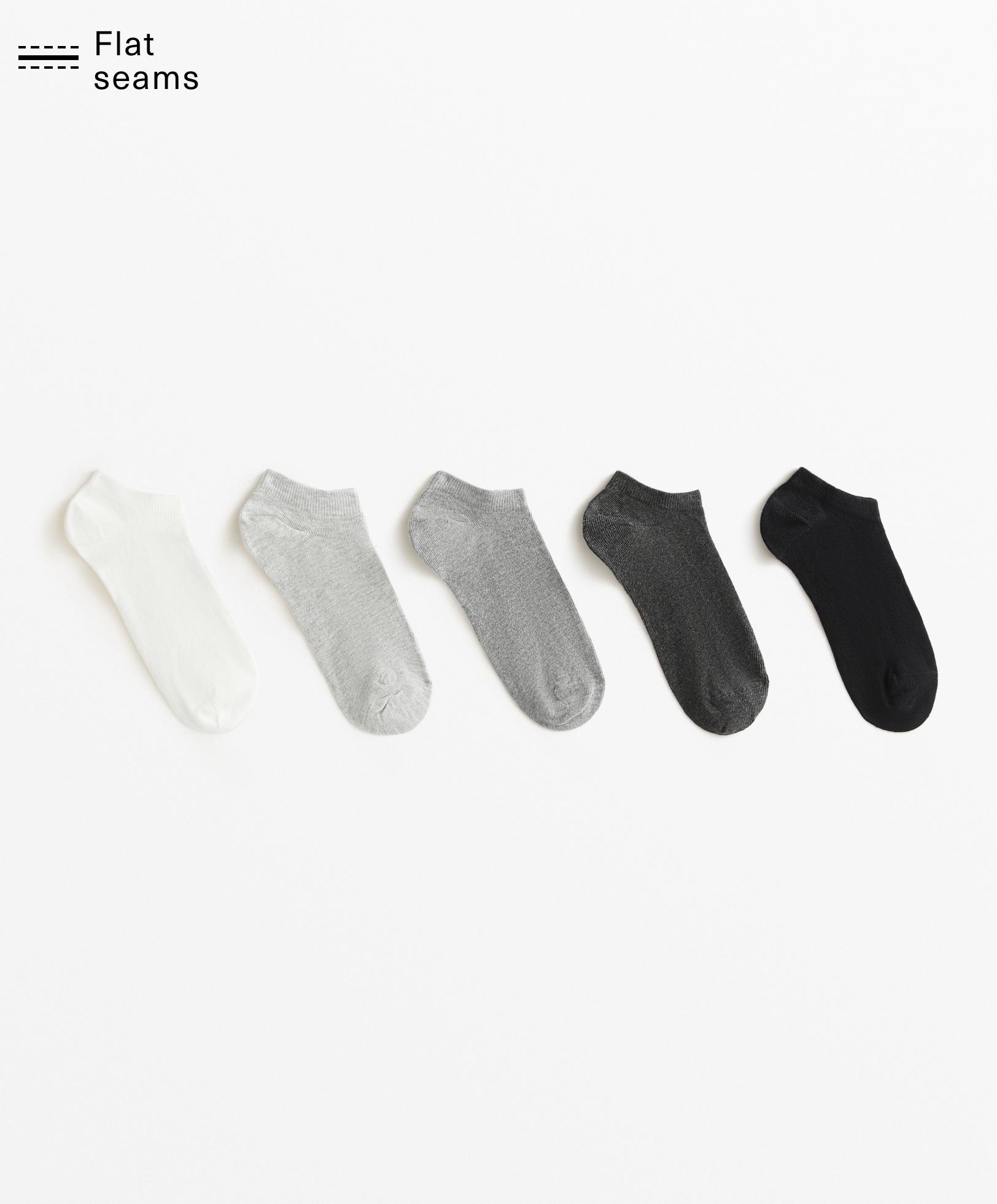 5 pairs of cotton blend sneaker socks