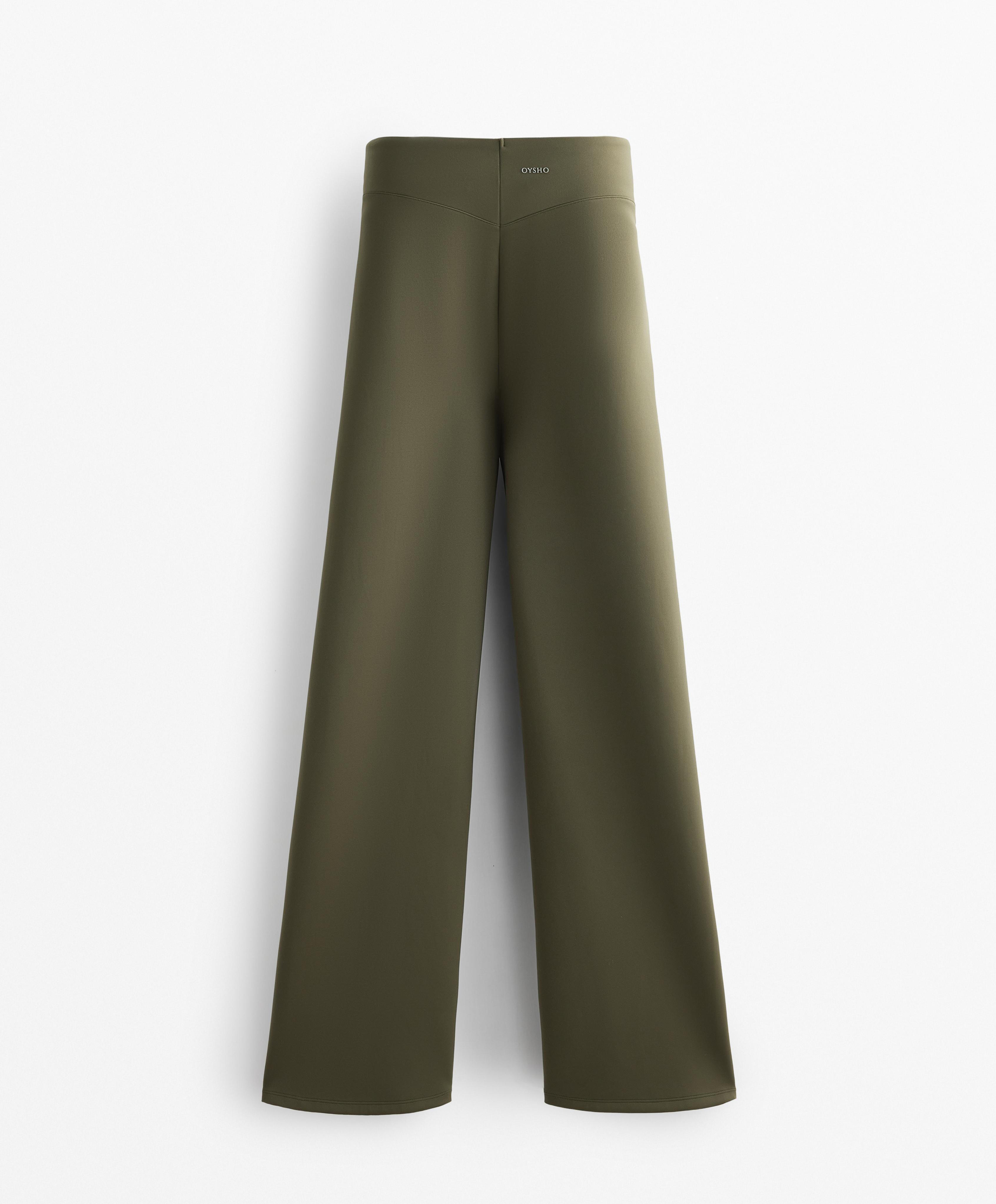 Pantalon droit effet néoprène