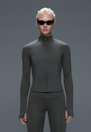 Houndstooth technical jacket — ANTHRACITE 3