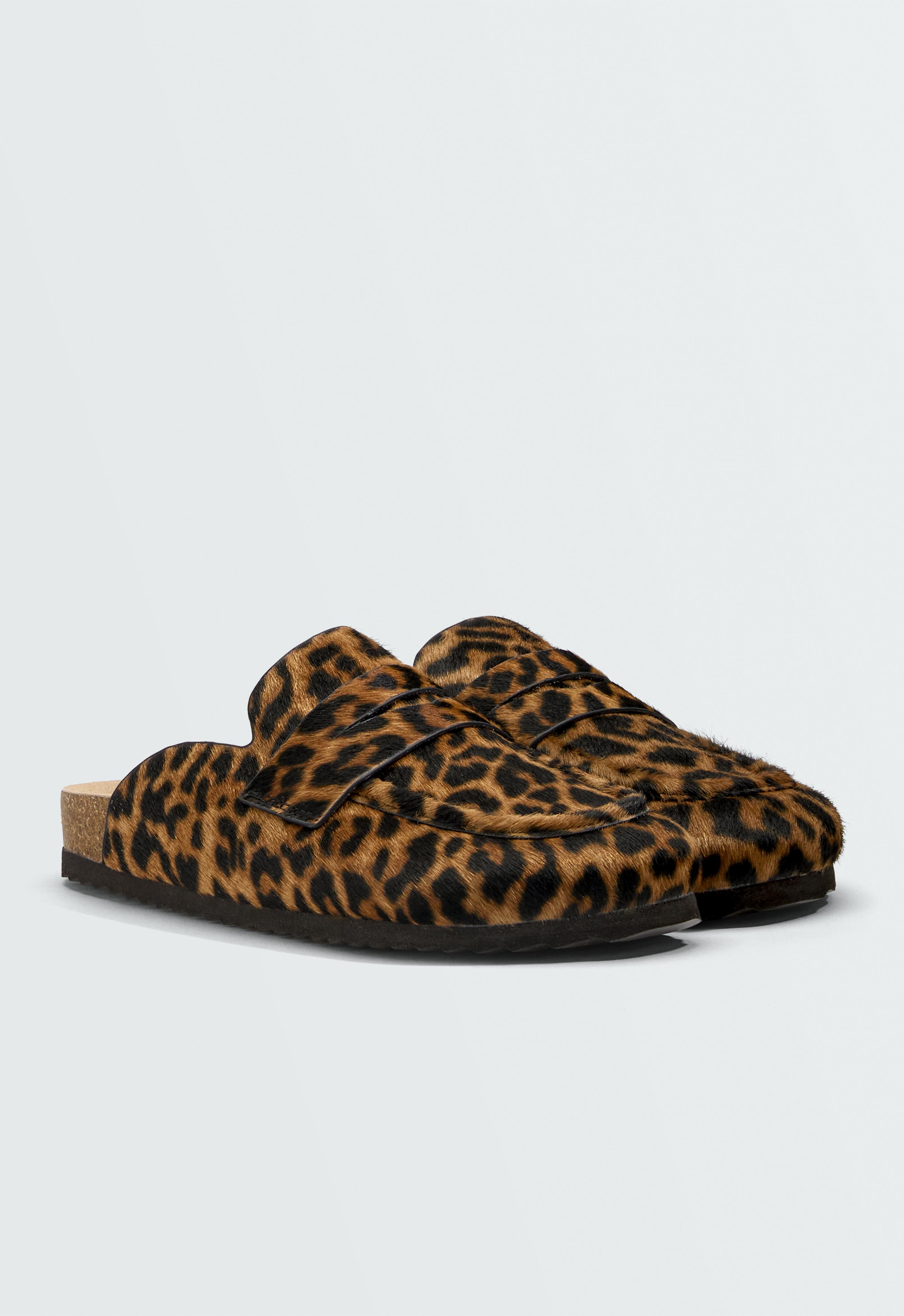 Animal print split-leather mules Animal print split-leather mules