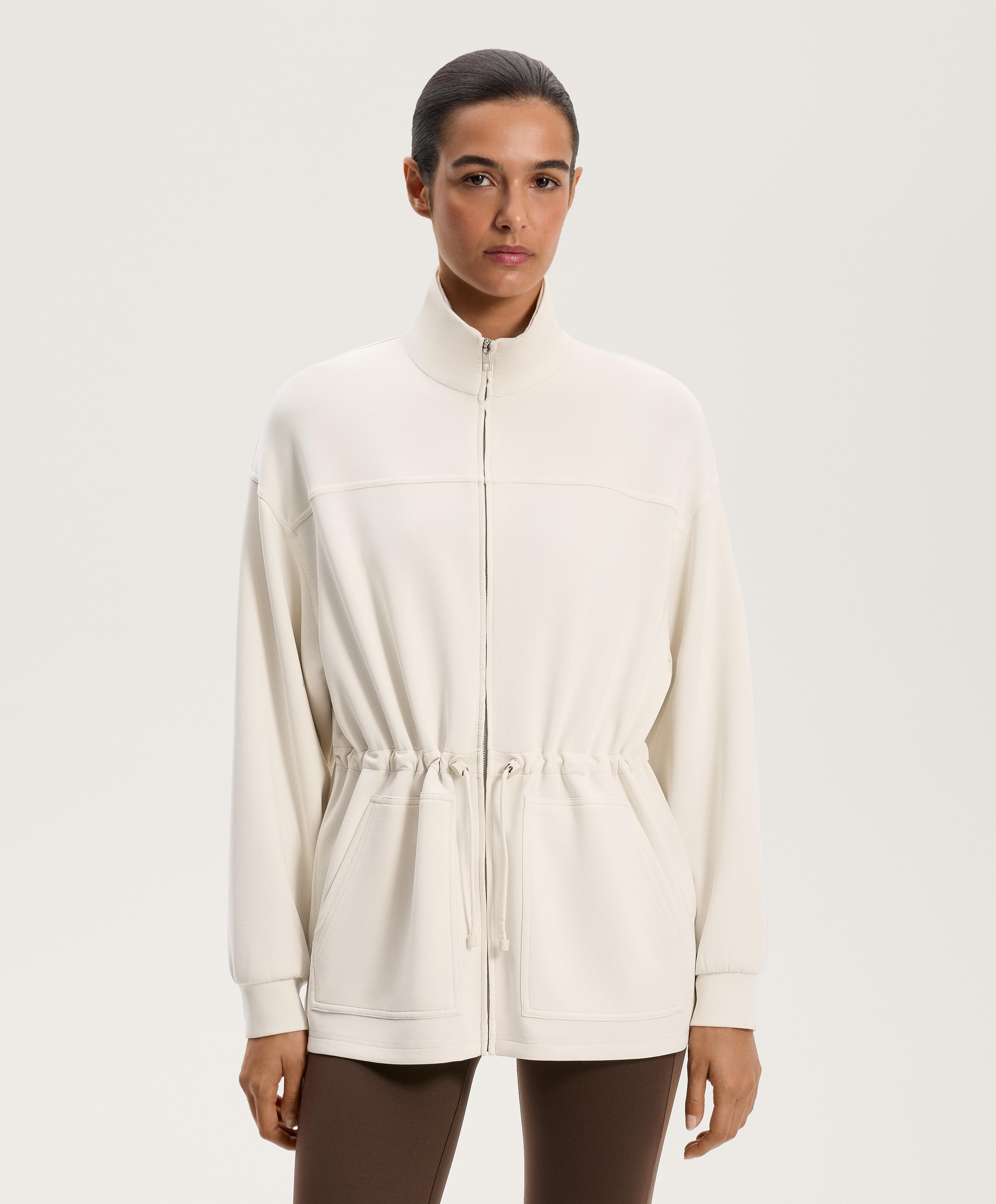 Chaqueta larga bolsillos con modal tacto suave