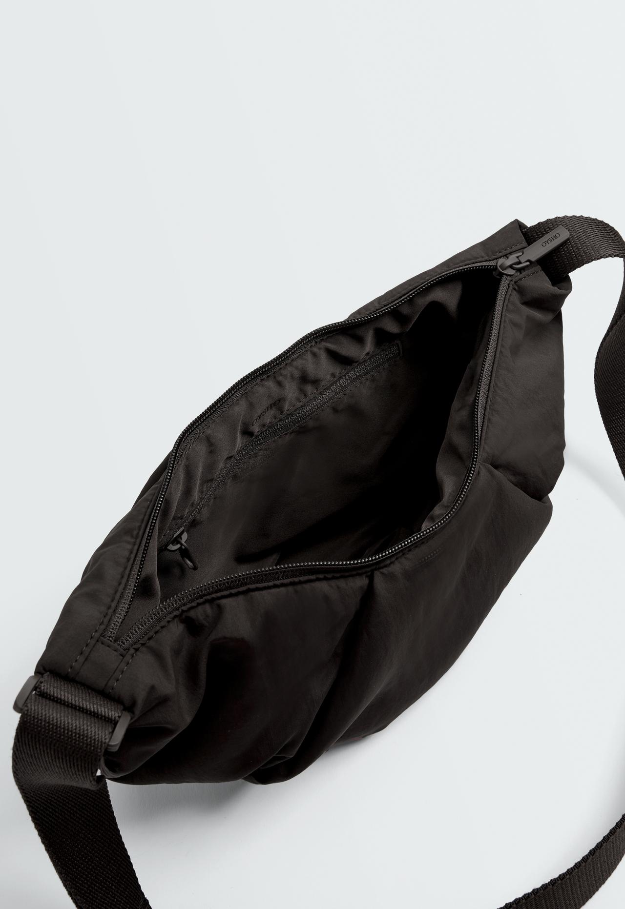 Quilted crossbody bag — BLACK