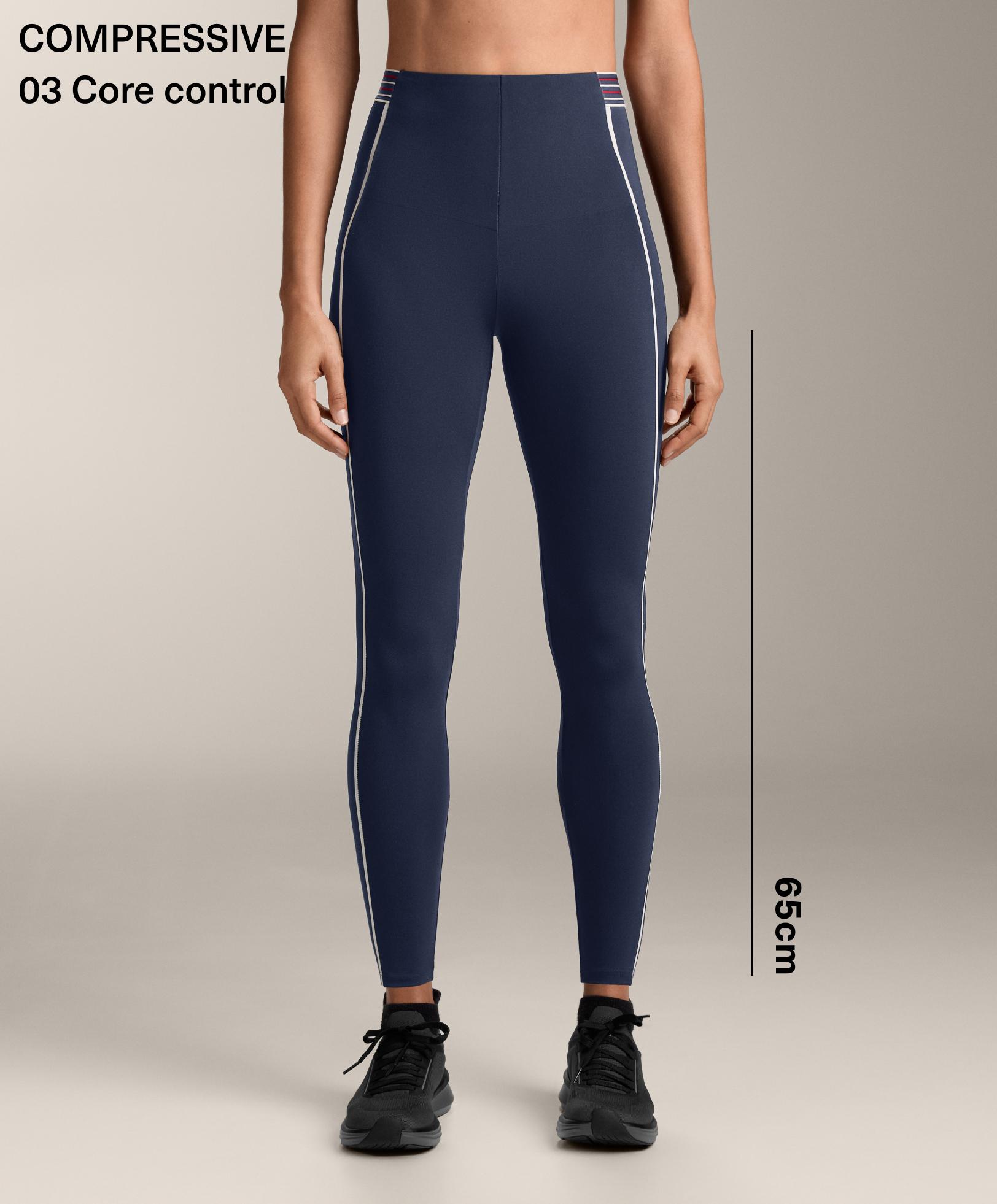High-rise Compressive core control 65 cm ankle-length leggings