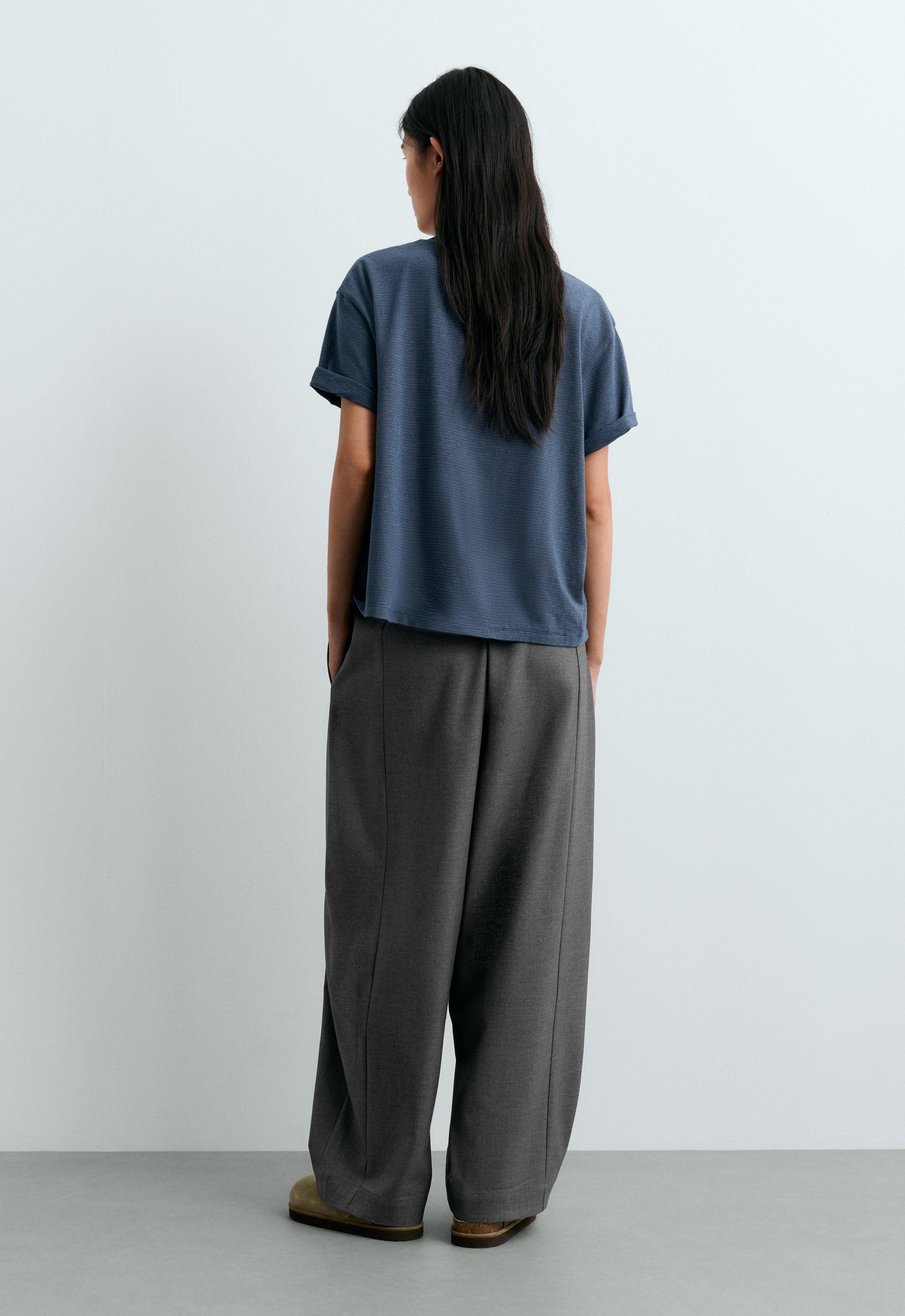 13% wool balloon trousers — GREY