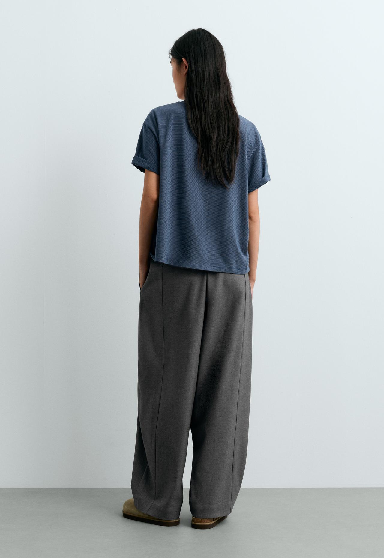 13% wool balloon trousers — GREY