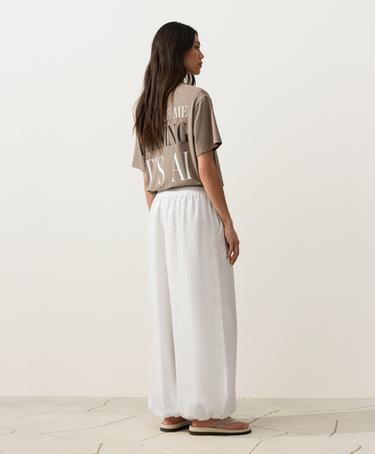 100% linen bloomer trousers — WHITE  6